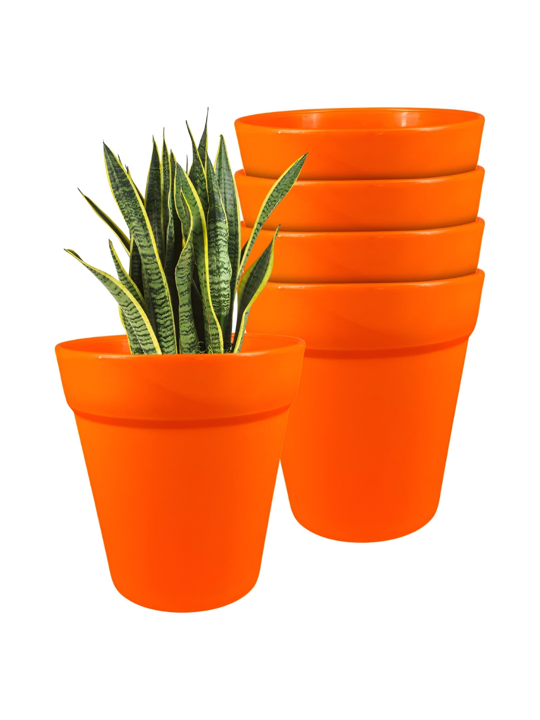 GARDEN'S NEED Excal 5Pcs Orange-Colored Planters