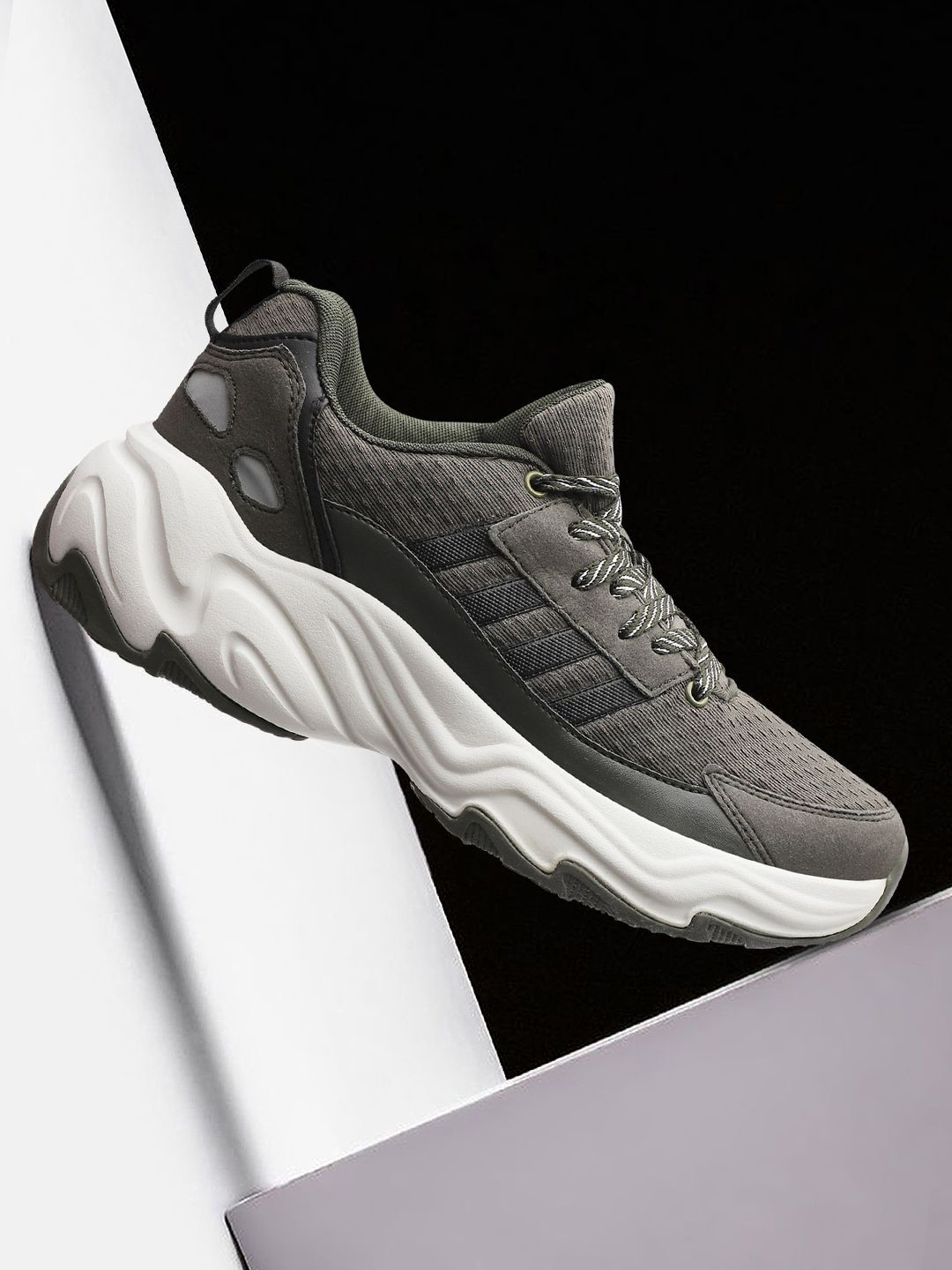 JQR ALEXIS Men Mesh Marking Lace-Ups Running Sports Shoes