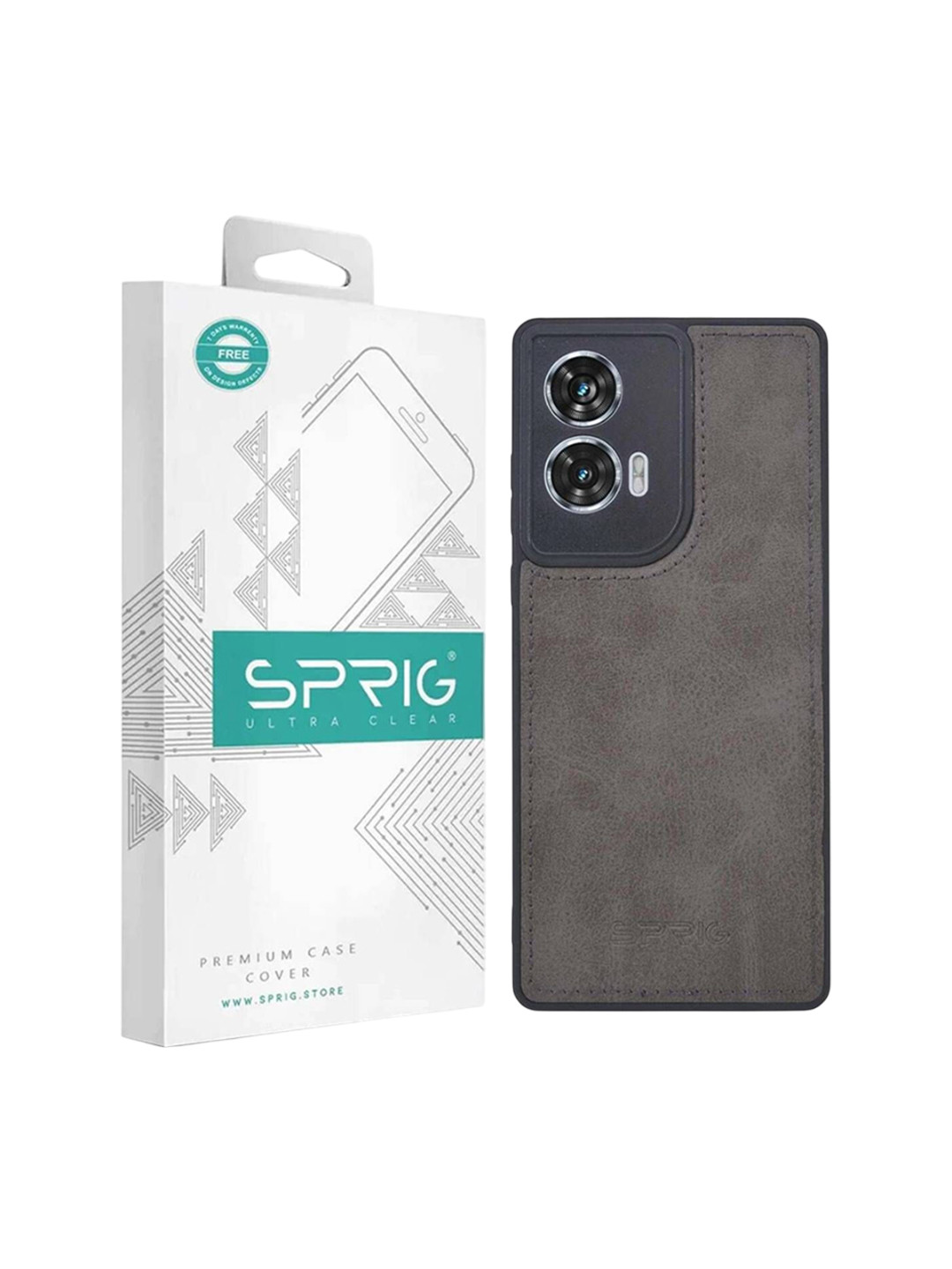 SPRIG Motorola Edge 50 Fusion Matte PU Leather Back Cover