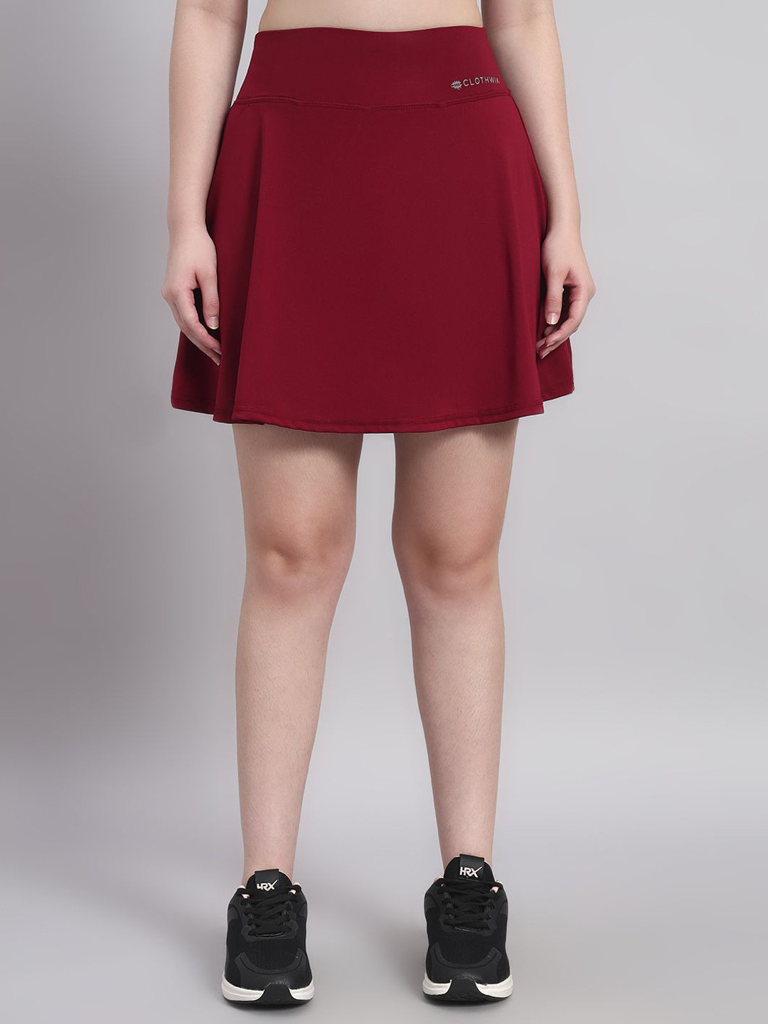 CLOTHWIK COLLECTION High-Rise Mini Skorts With Attached Inner Shorts