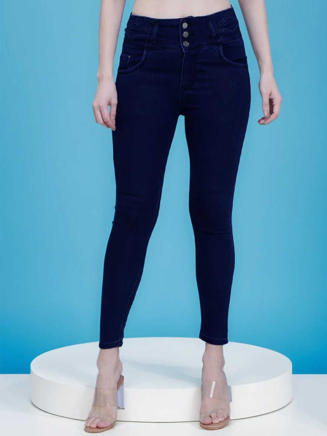 FIREAGE Women Dragon Slim Fit High-Rise Stretchable Jeans