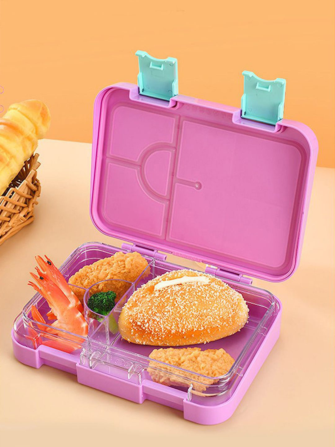 Little Surprise Box LLP Kids Purple & White Unicorn Bento Lunch Box
