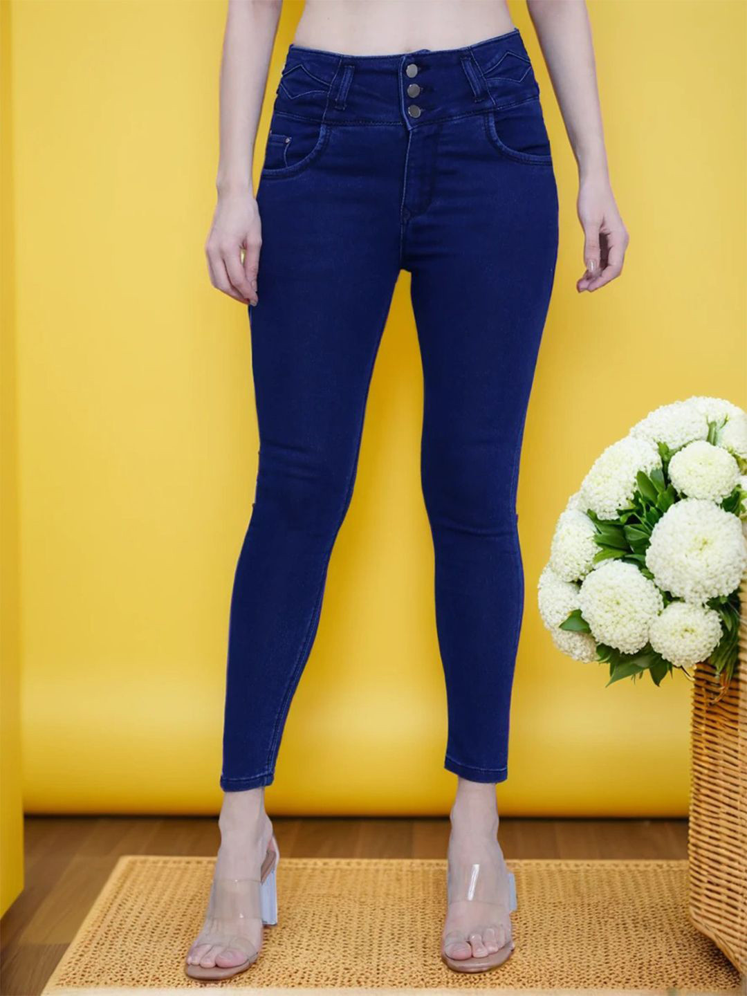 FIREAGE Women Dragon Slim Fit High-Rise Stretchable Jeans