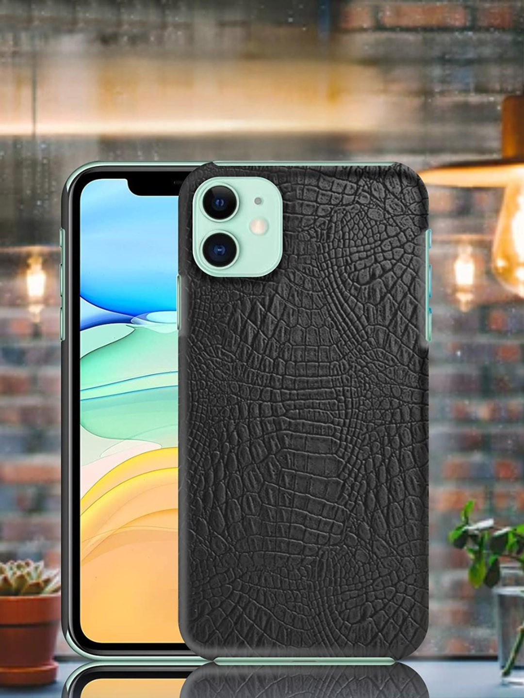 CASE CREATION Geometric Printed iPhone 13 Leather Holster Cover