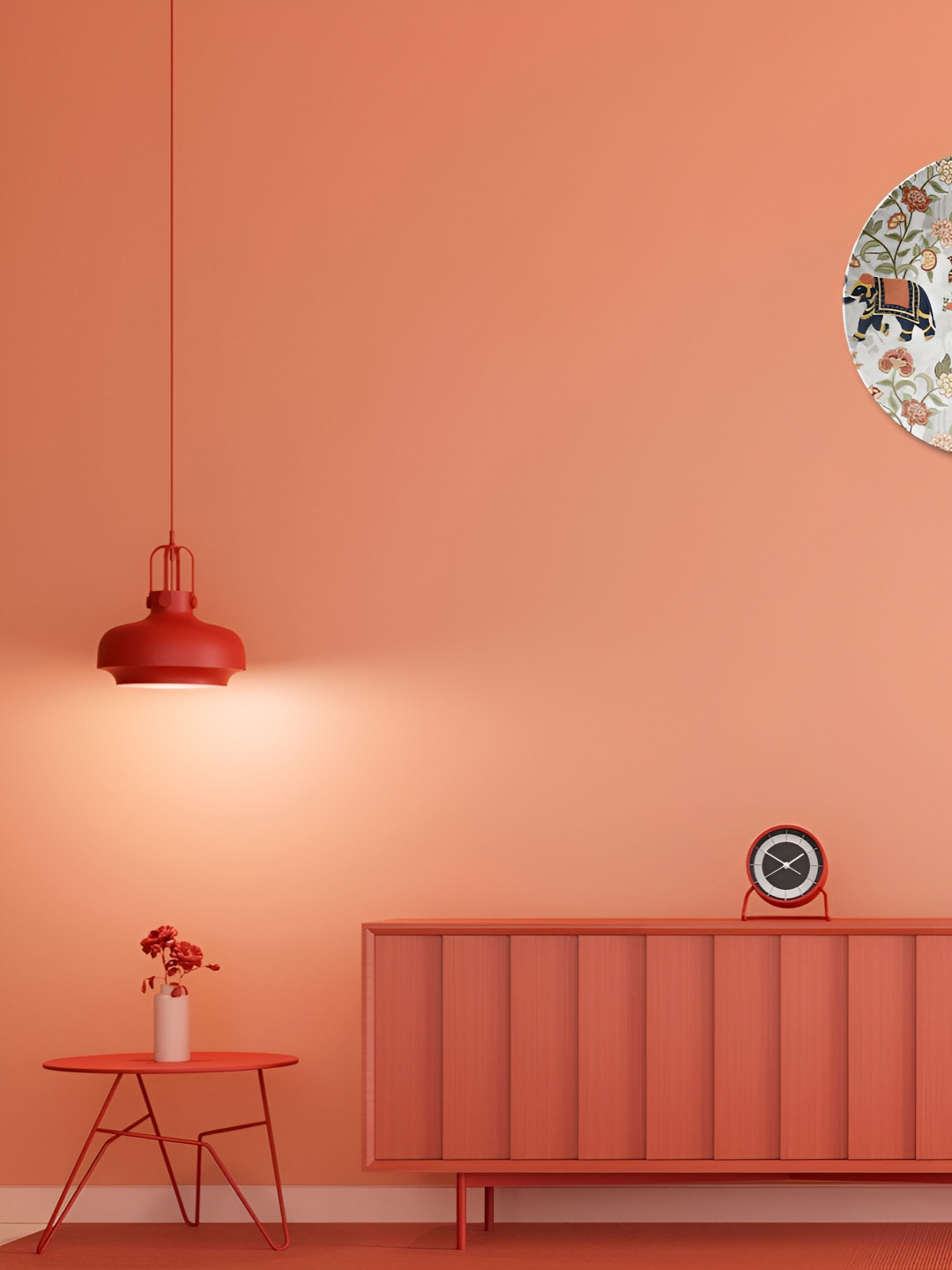 THE QUIRKY HOME Vases Decorative Ceramic Ethnic Motifs Glossy Hanging Hall Wall Plates-8In