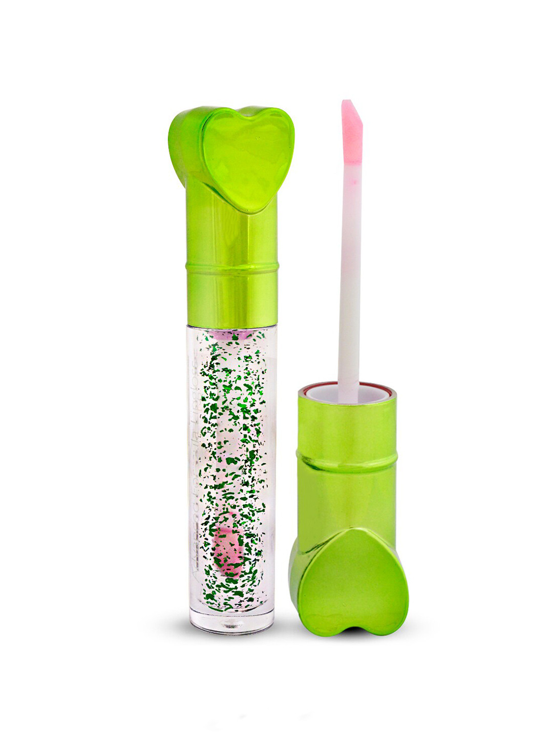 Adbeni Glittery Color Changing Lip Gloss For Dry & Chapped Lips - 10ml - Green Heart