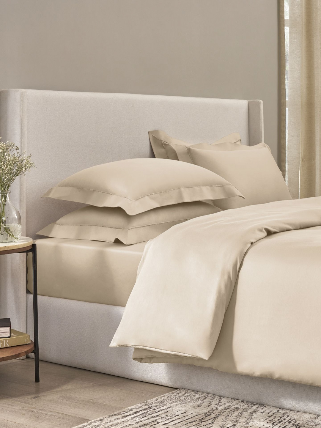 SANSAAR A DDECOR BRAND LIVE CONSCIOUSLY  Sansaar Plains Gold 2Pcs Cotton Pillow Covers