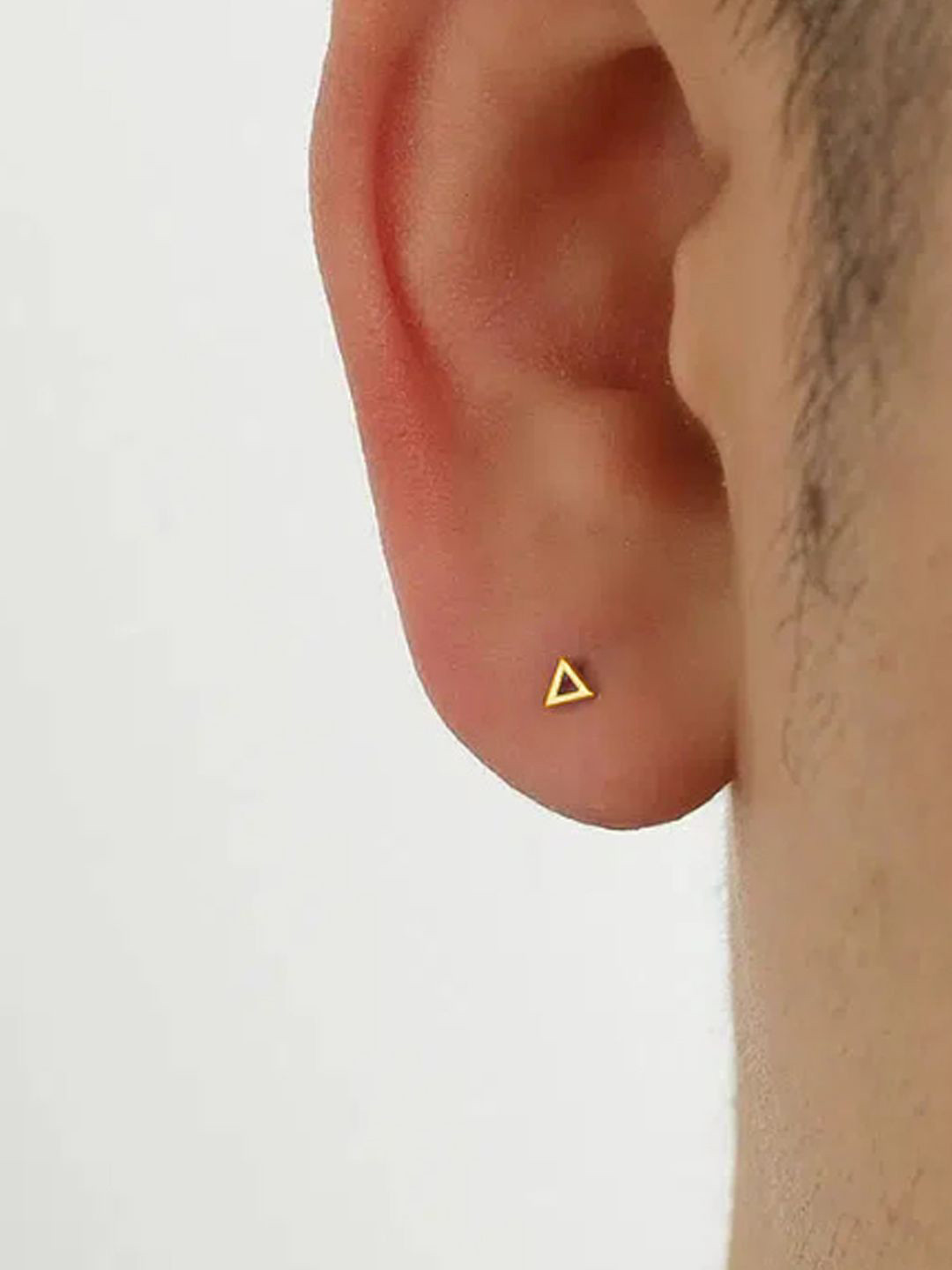 The Roadster Lifestyle Co. Men Single-Piercing Triangular Shaped Stud