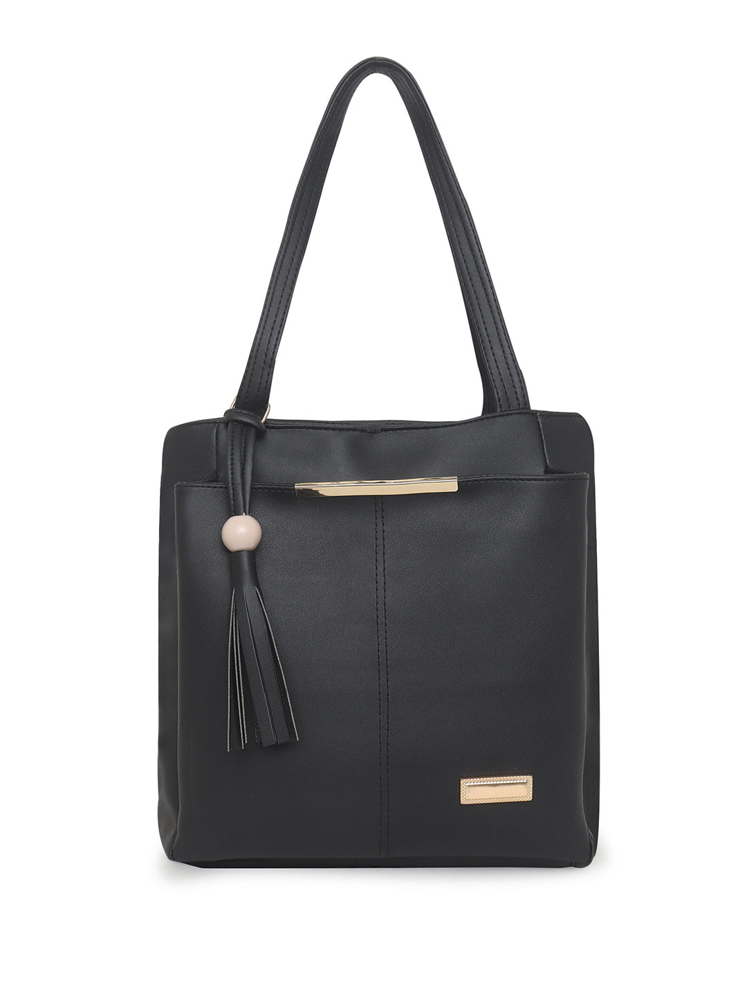 DAISY STAR Solid Tasselled Synthetic Leather Water Resistant Mini Structured Shoulder Bag