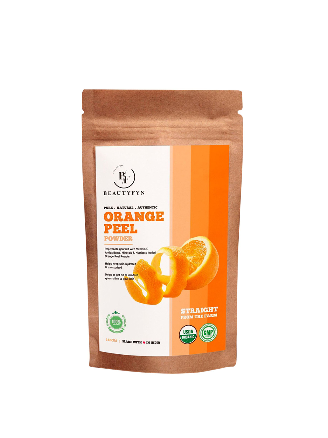 BEAUTYFYN Natural Herbal Orange Peel Powder- 150 g