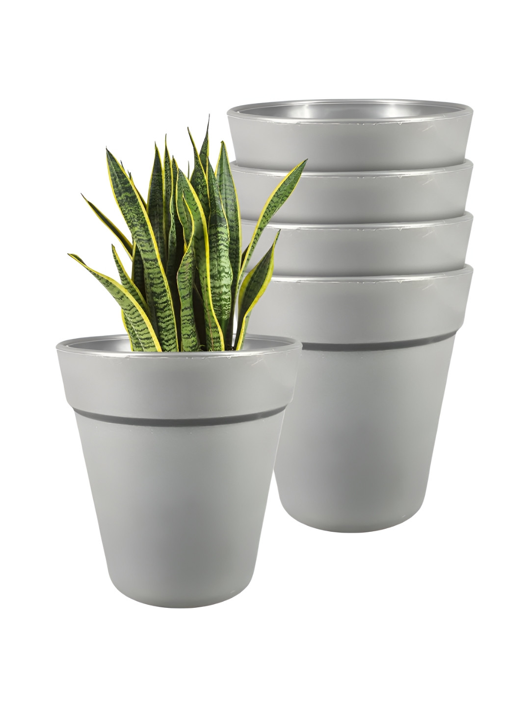 GARDEN'S NEED Excal Set Of 5 Grey Planters