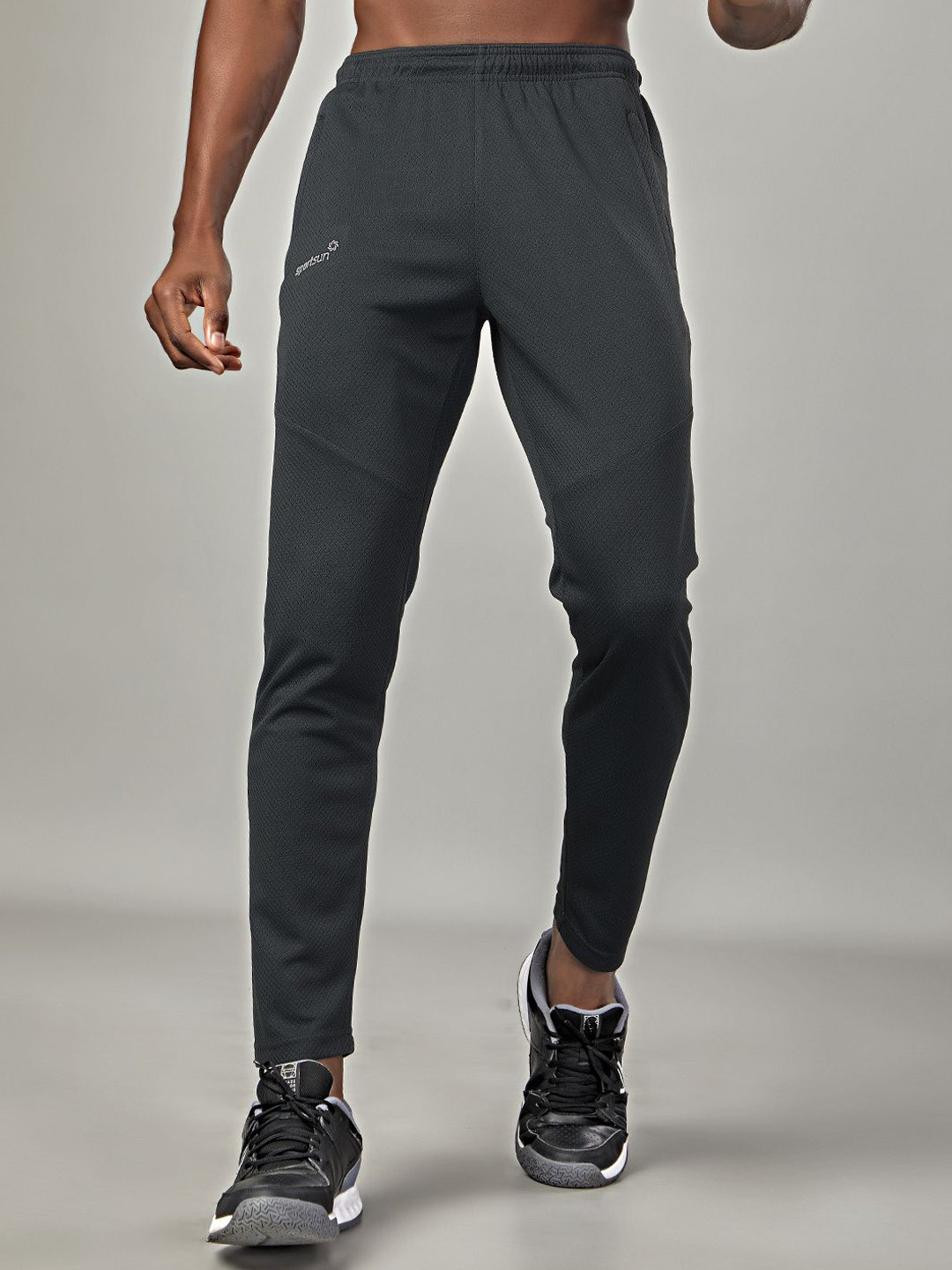 SPORT SUN Men Brand Logo Printed Mid-Rise Track Pants