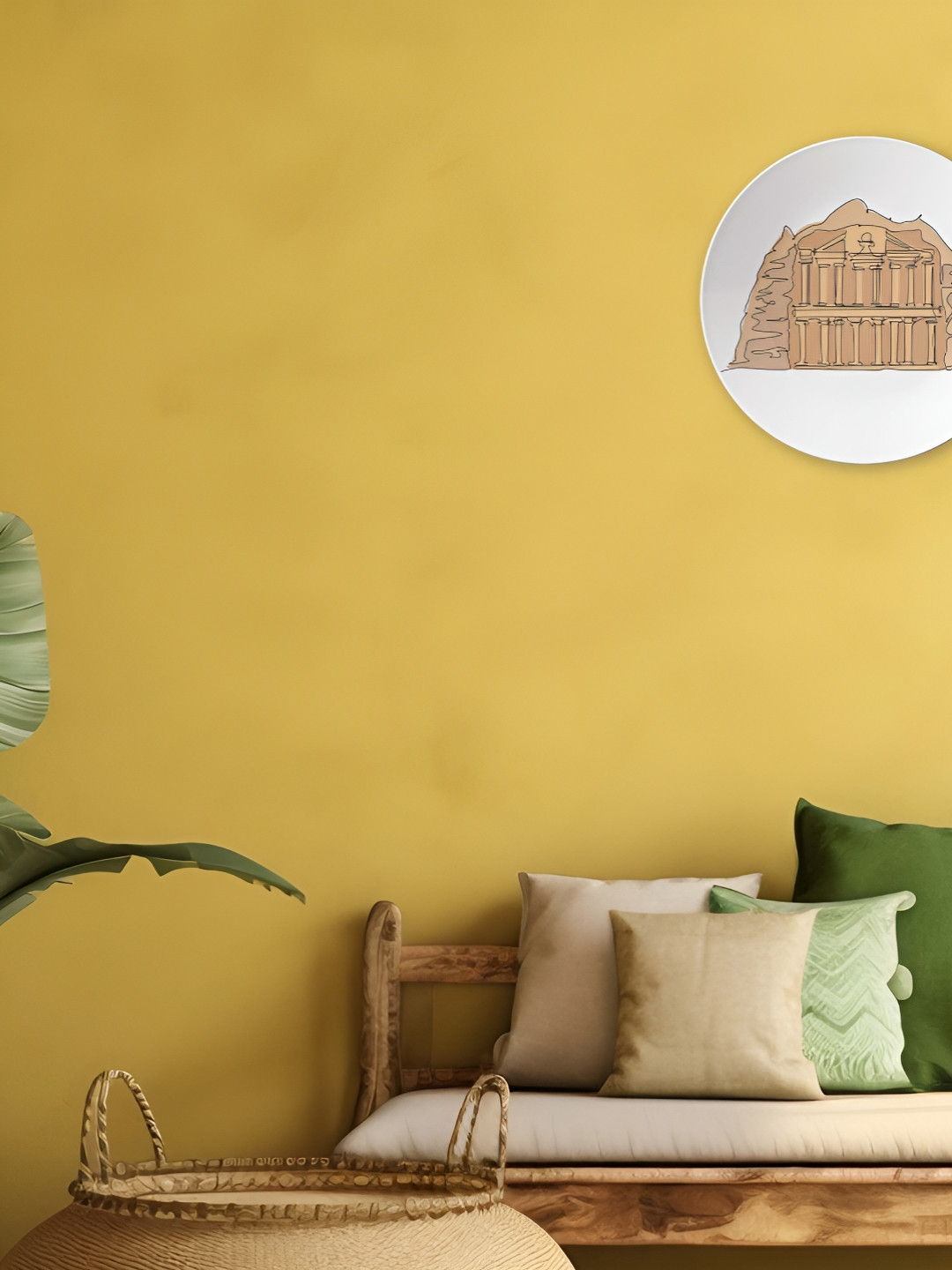 THE QUIRKY HOME Art Tribute Crafted Ceramics Glossy Hanging Hall Wall Plates-9.8In