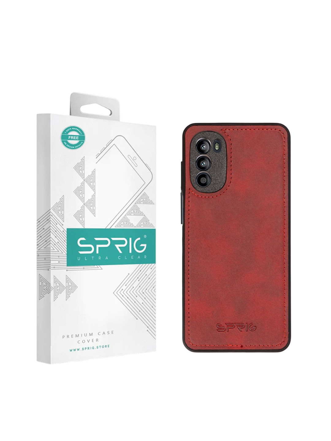 SPRIG Motorola G52 Matte PU Leather Back Cover