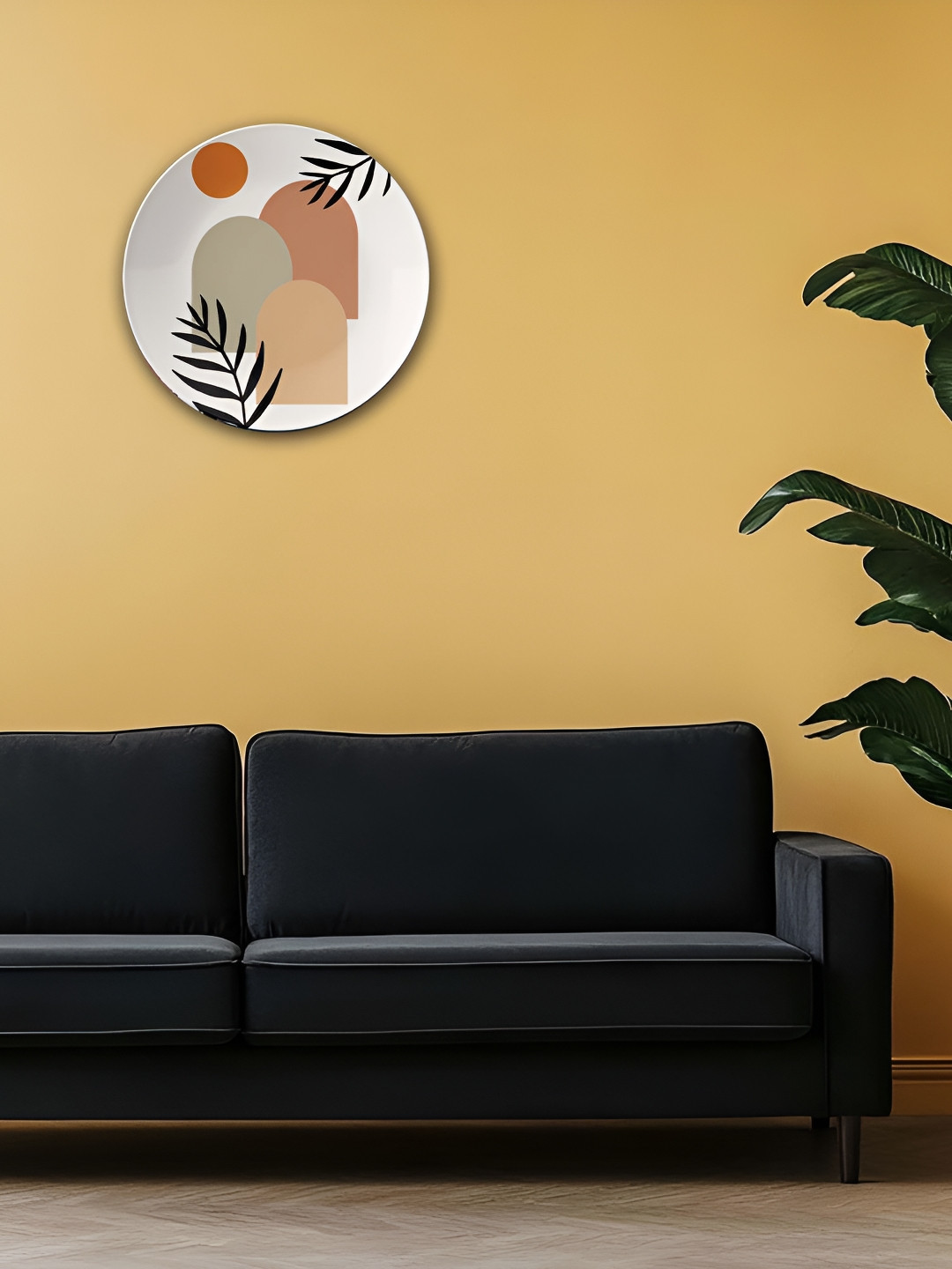 THE QUIRKY HOME Contemporary Botanical Architecture Glossy Wall Plates-8In