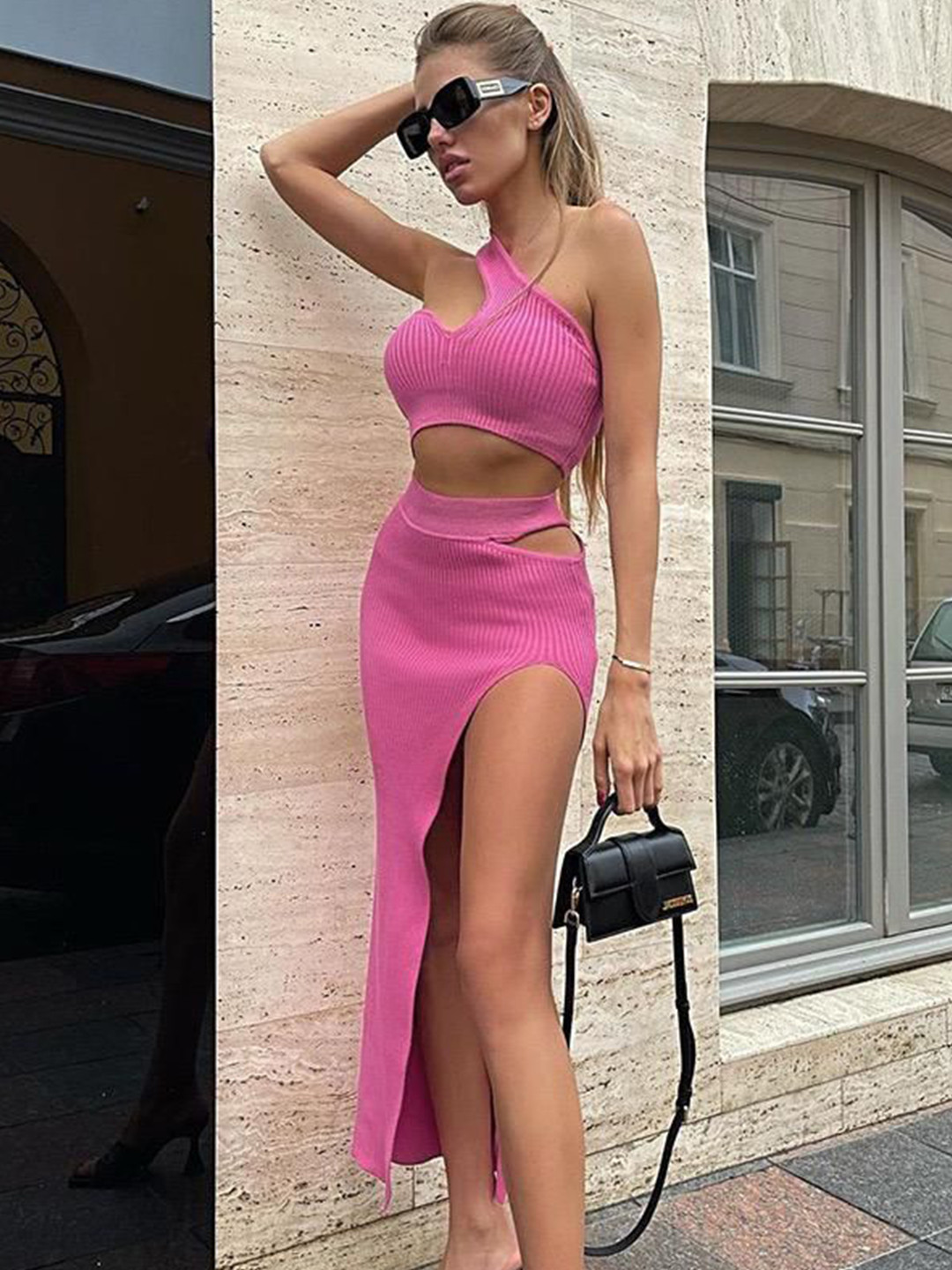 Miss Mosa By Akanksha  Women Pink Semantia Statement Summer Co-ord Set