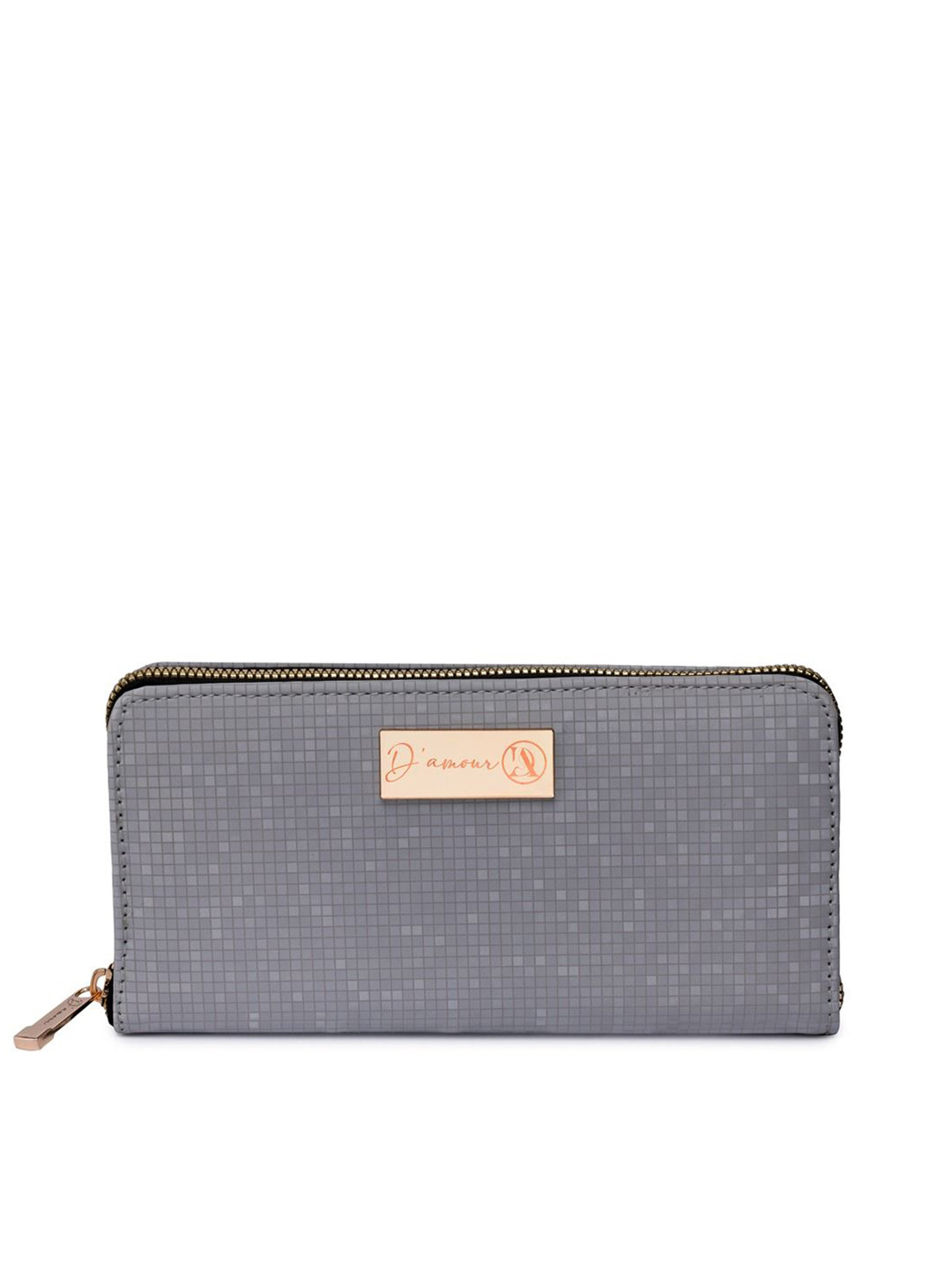 D' Amour Women Checked Leather Clutch