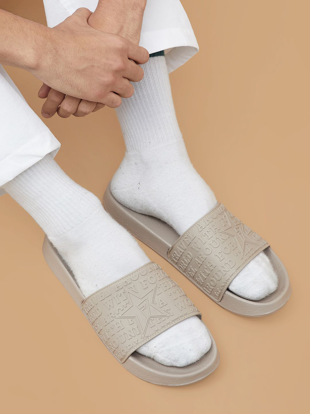 Forca Textured Cushioned footbed Slip On Sliders