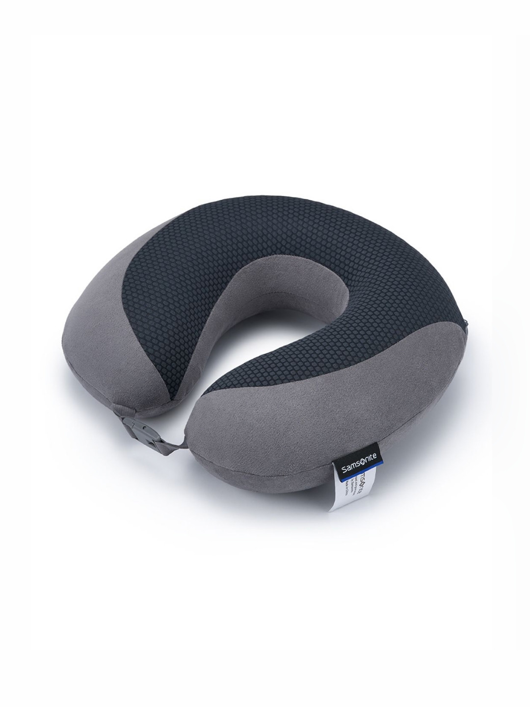 Samsonite Grey And Blue Memory Foam Lightweight Sleep Pillow
