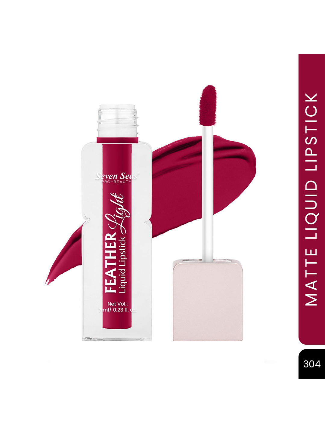 Seven Seas Feather Light Matte Liquid Lipstick - 7 ml - Shade 304