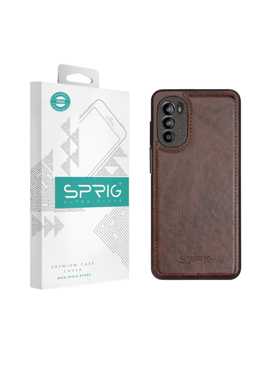 SPRIG Motorola G52 Glossy PU Leather Back Cover