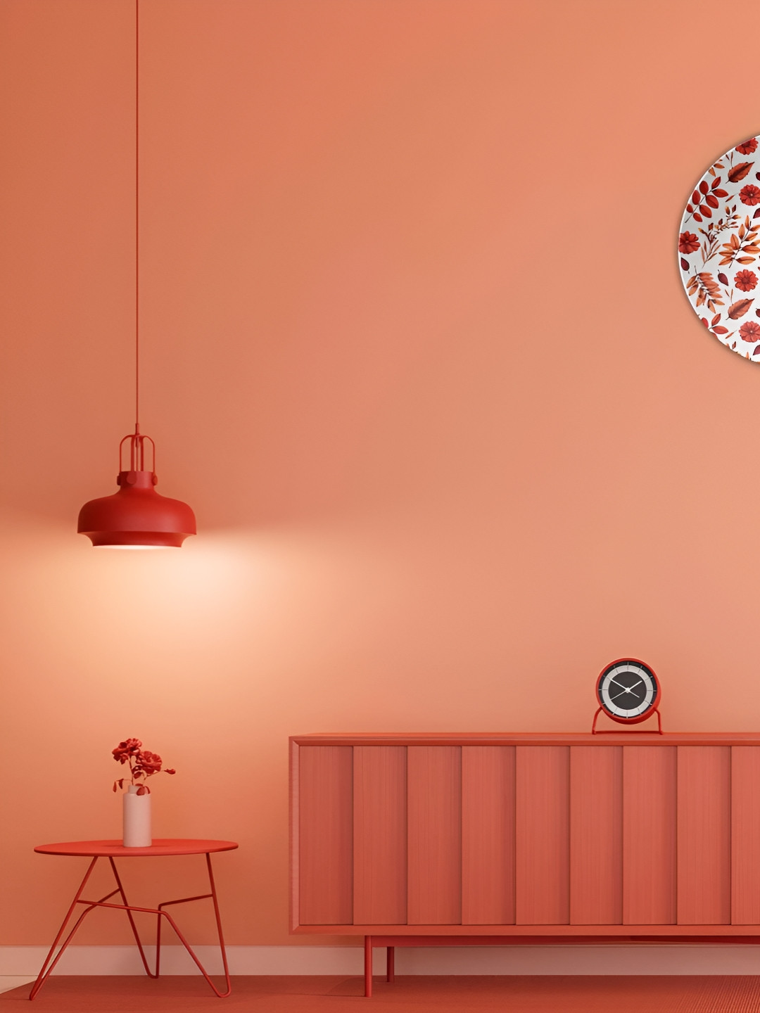 THE QUIRKY HOME Autumn Leaf Crafted Ceramics Glossy Hanging Hall Wall Plates-8In