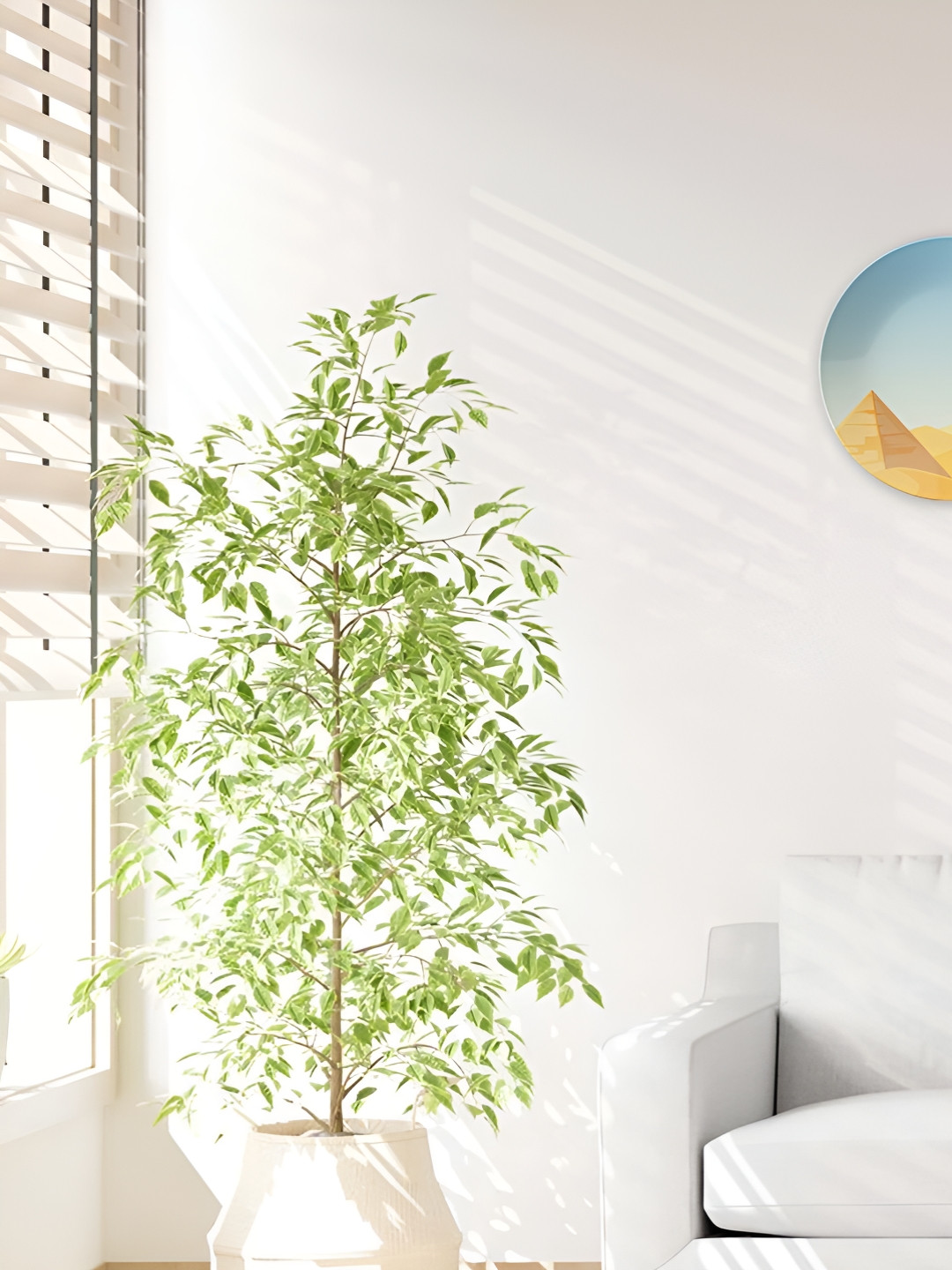 THE QUIRKY HOME Pyramids of Giza Crafted Ceramics Glossy Hanging Hall Wall Plates-10In