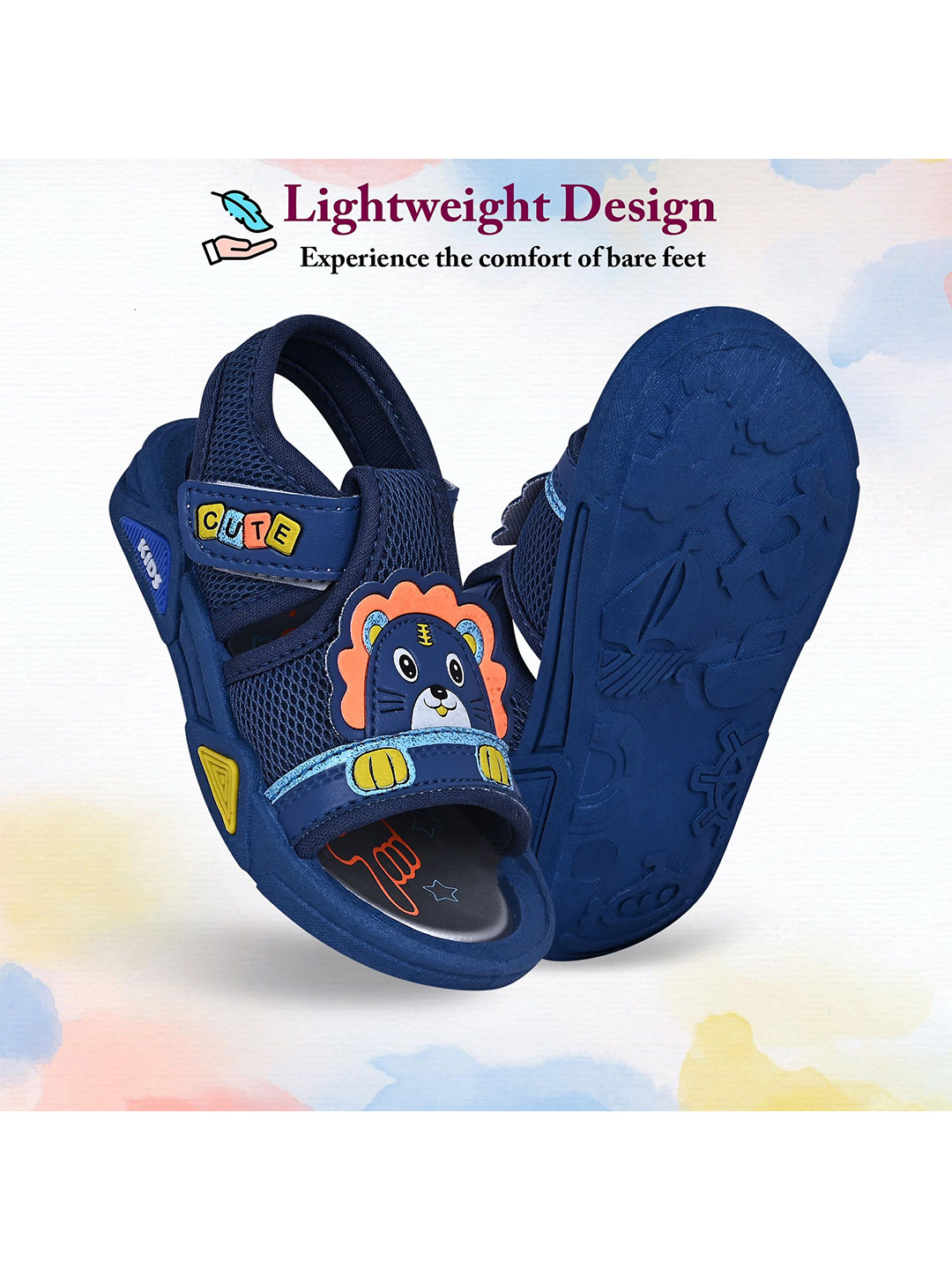 BAESD Kids Velcro Musical Sports Sandal