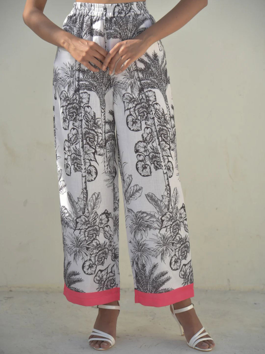 Branche Women Tropical Printed High-Rise Relaxed Fit Trousers