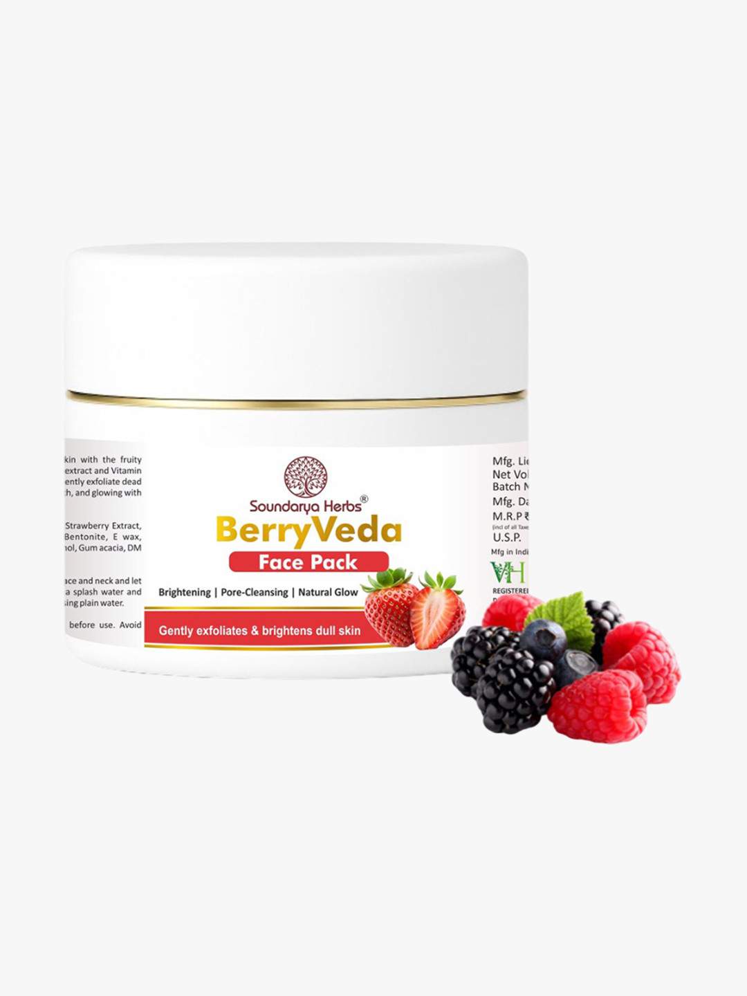 Soundarya Herbs BerryVeda Face Pack- 100 g