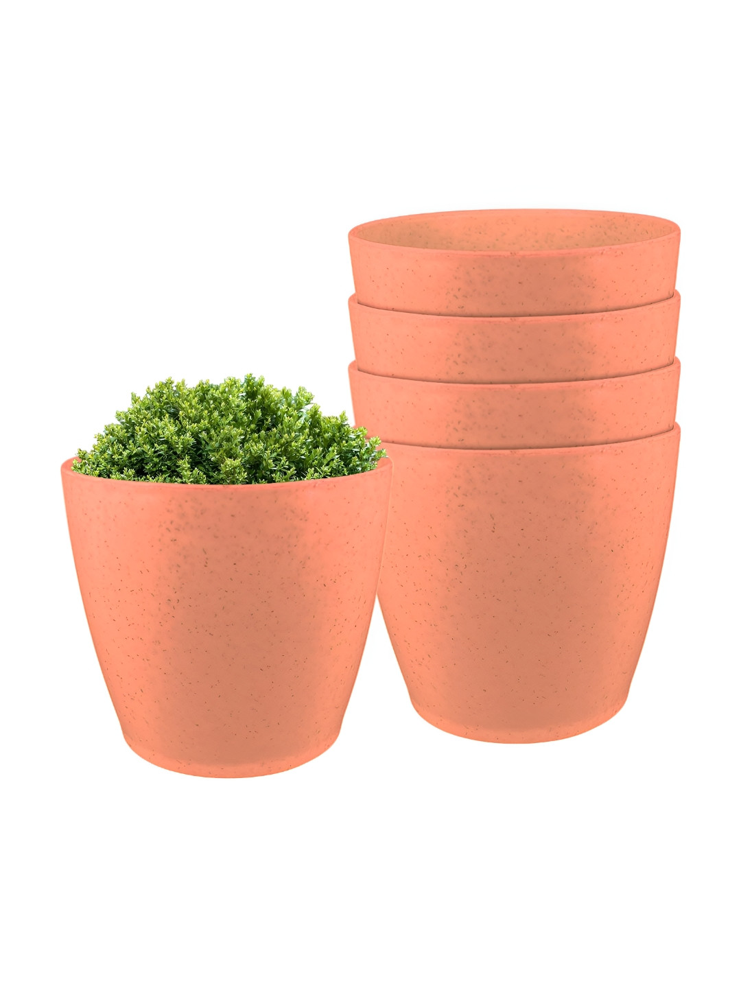 GARDEN'S NEED Cool Peach-Colored 5 Pieces Planters