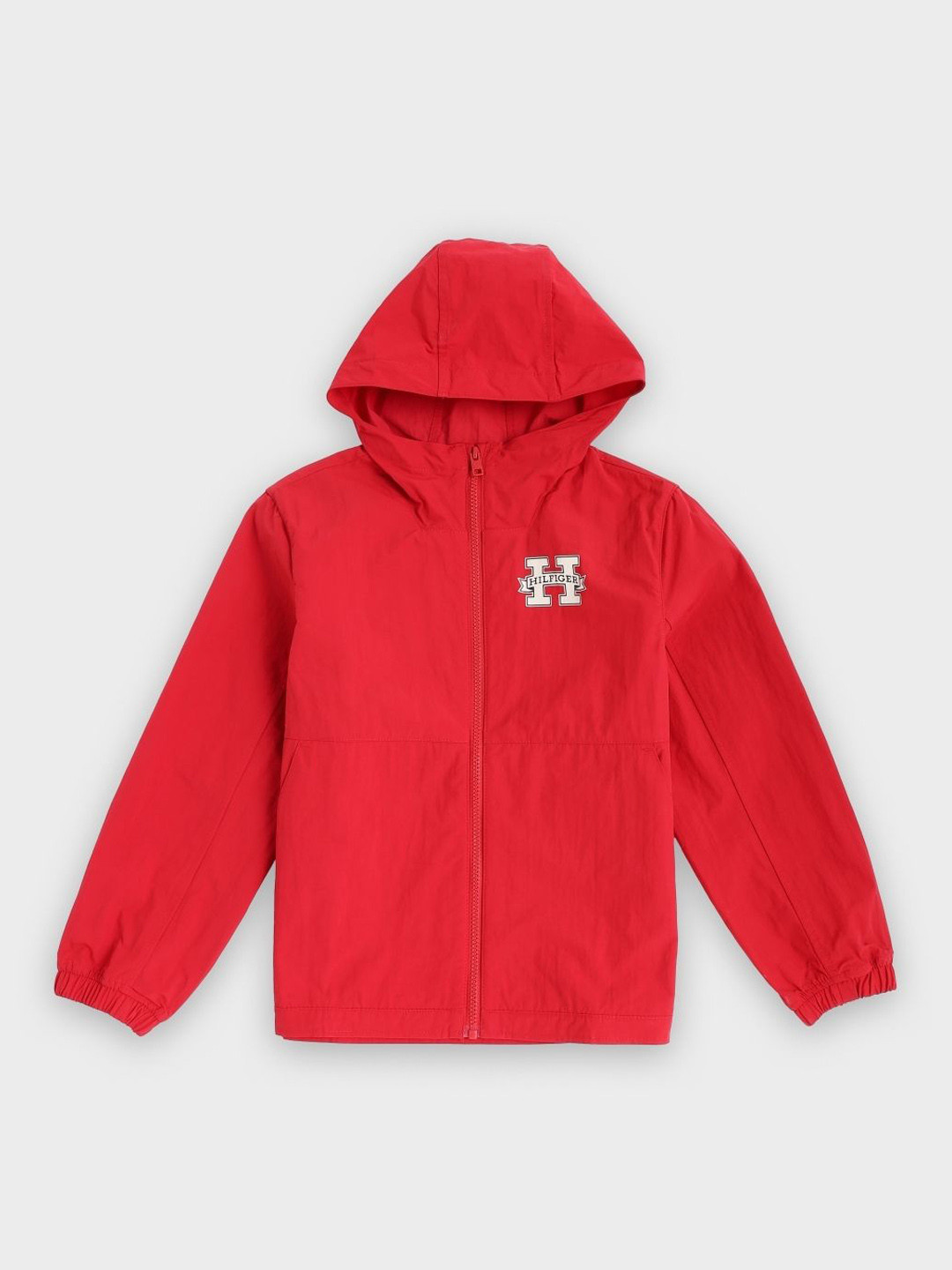 Tommy Hilfiger Boys Brand Logo Windcheater Open Front Jacket