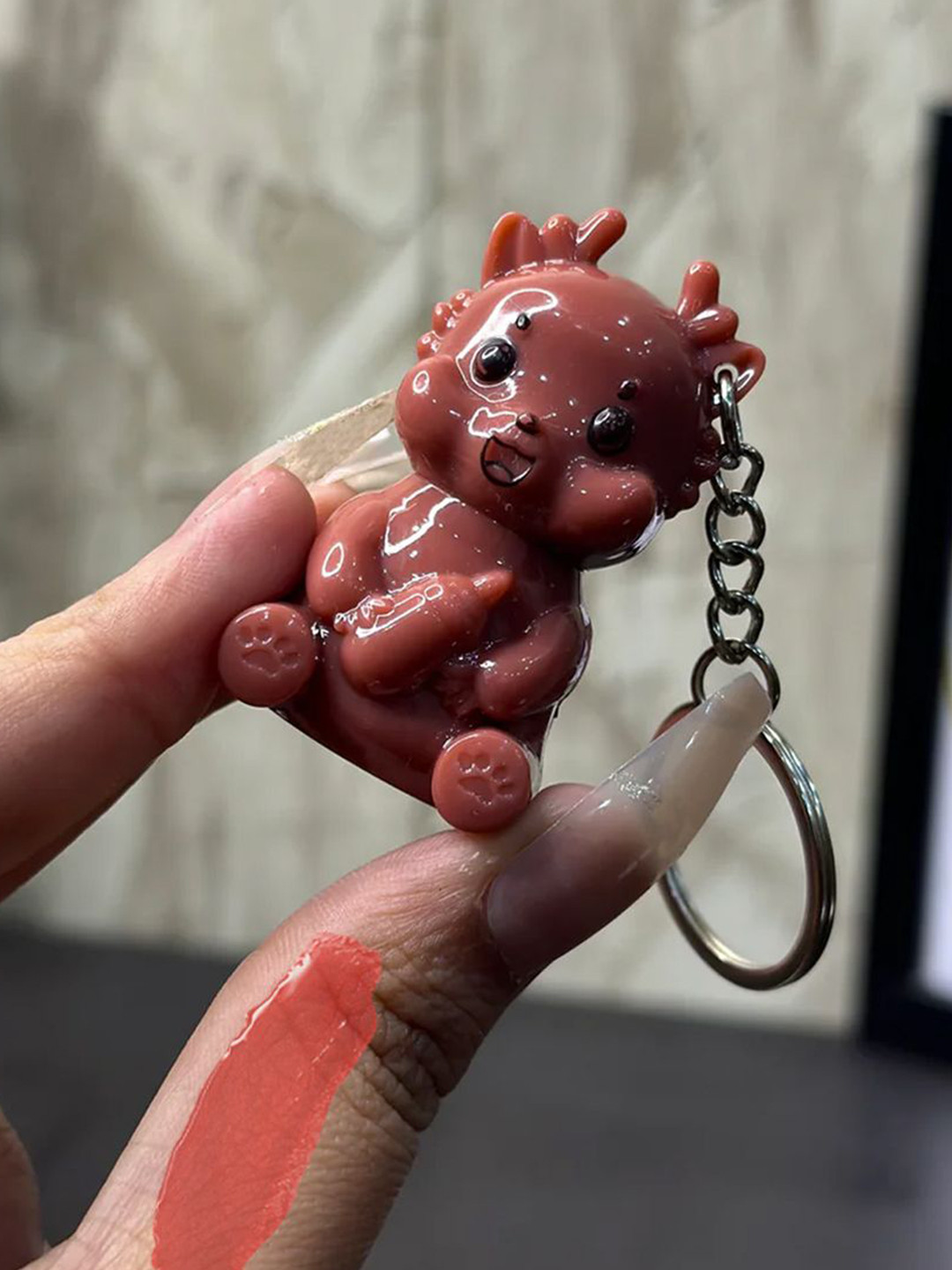 Adbeni Cartoon Keychain Lip Gloss 5ml - Shade 01