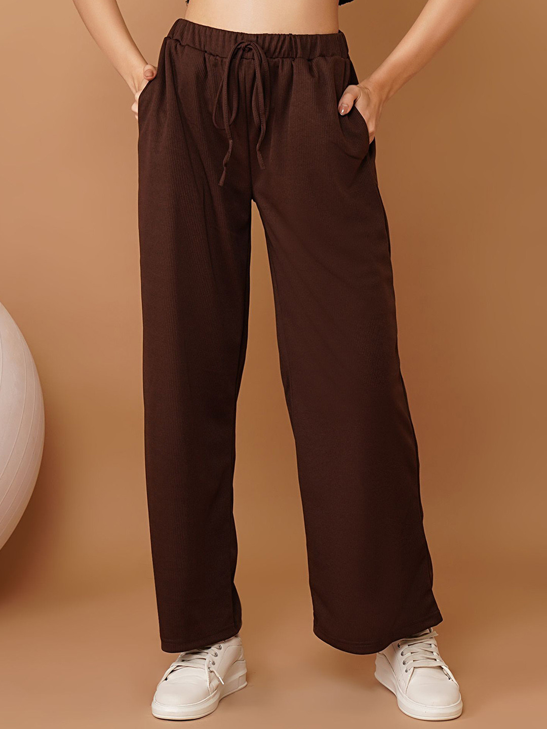 U&F Women Original High-Rise Regular Fit Parallel Trousers