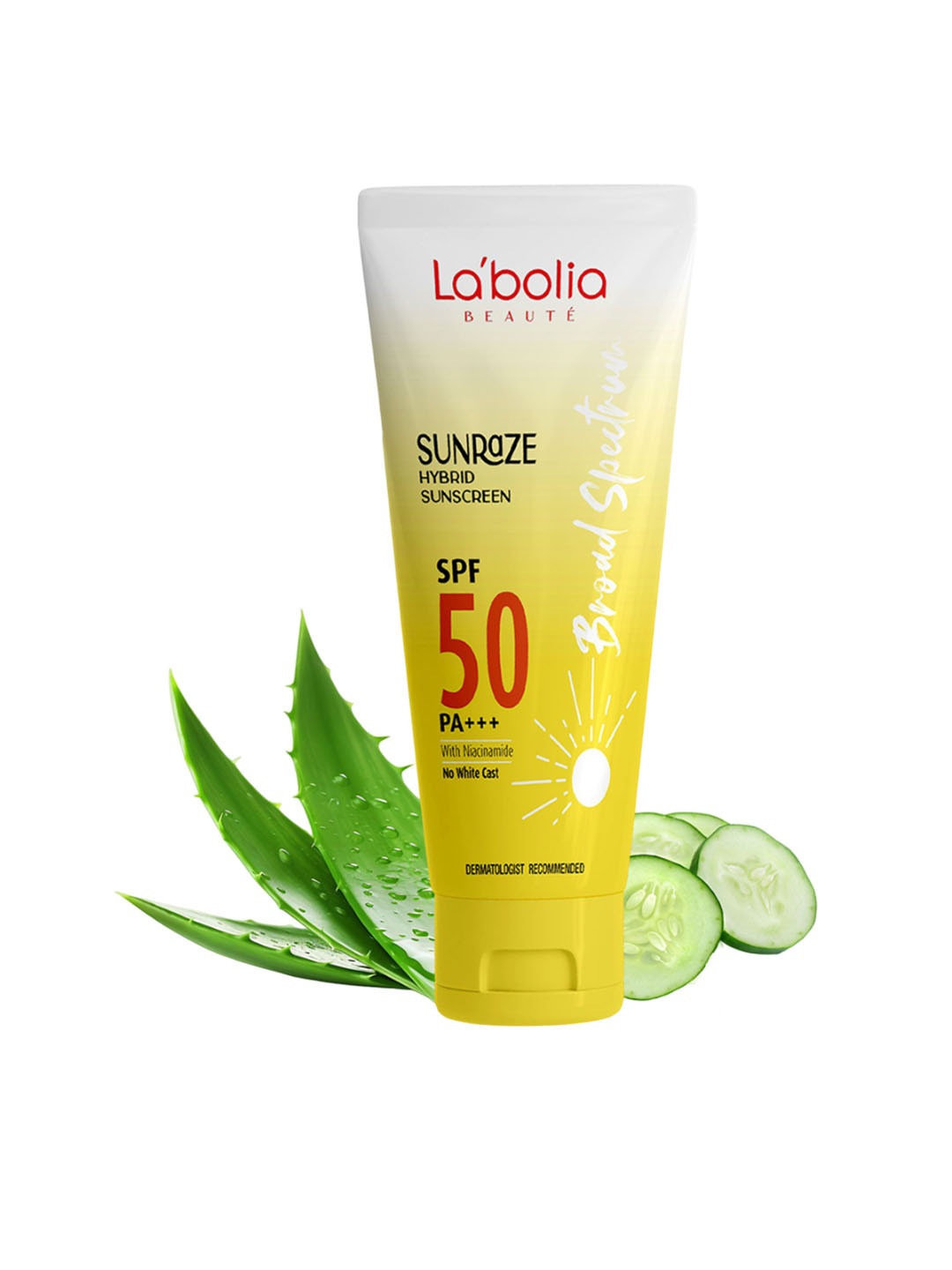 Labolia Beaute Sunraze Hybrid Sunscreen SPF50 PA+++ With Aloe Vera & Cucumber - 50 g