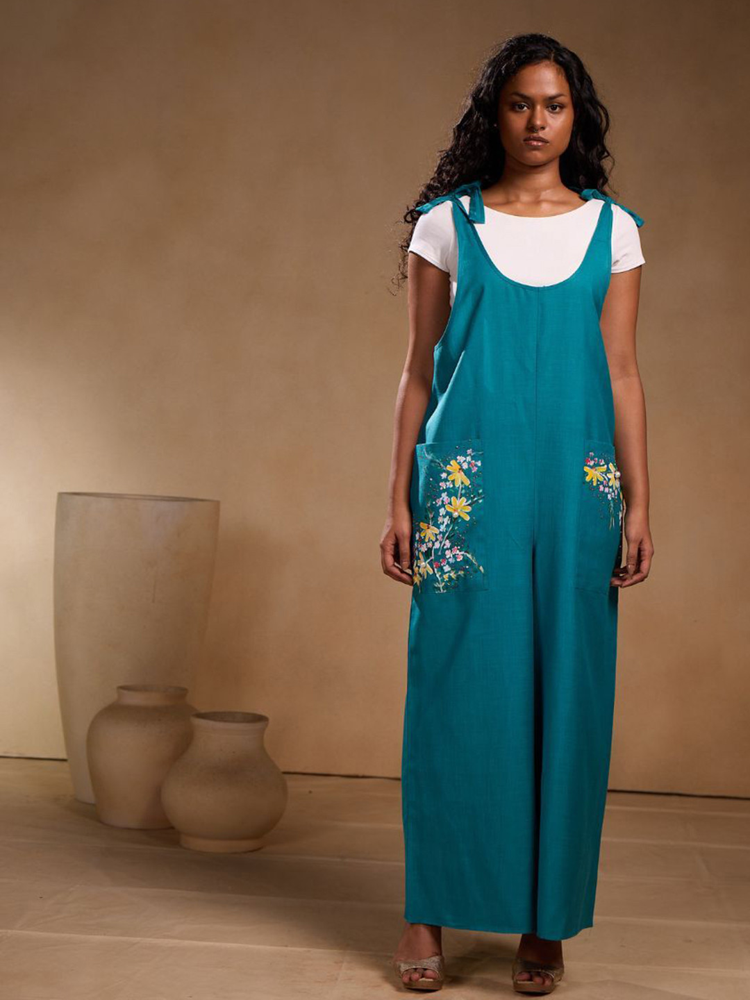 Chhaya Gandhi Design Studio Women Printed Round Neck Basic Jumpsuit