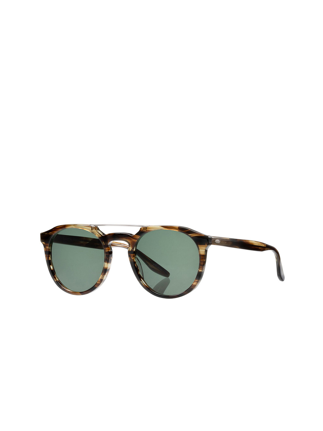 BARTON PERREIRA Unisex Green Lens & Brown Round Sunglasses with BP0232 52 2PN