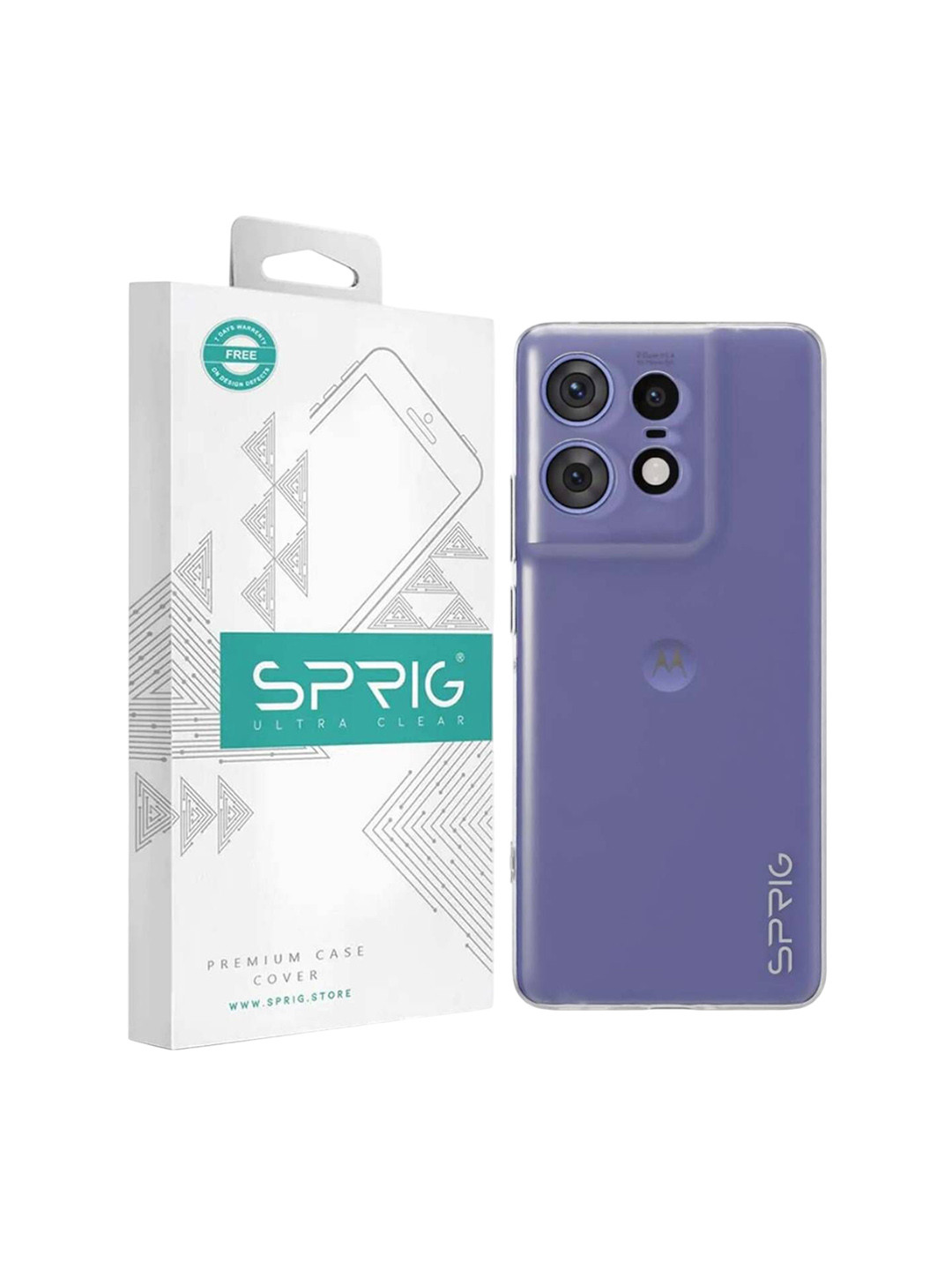 SPRIG Motorola Edge 50 Pro Transparent UV Grade Back Cover