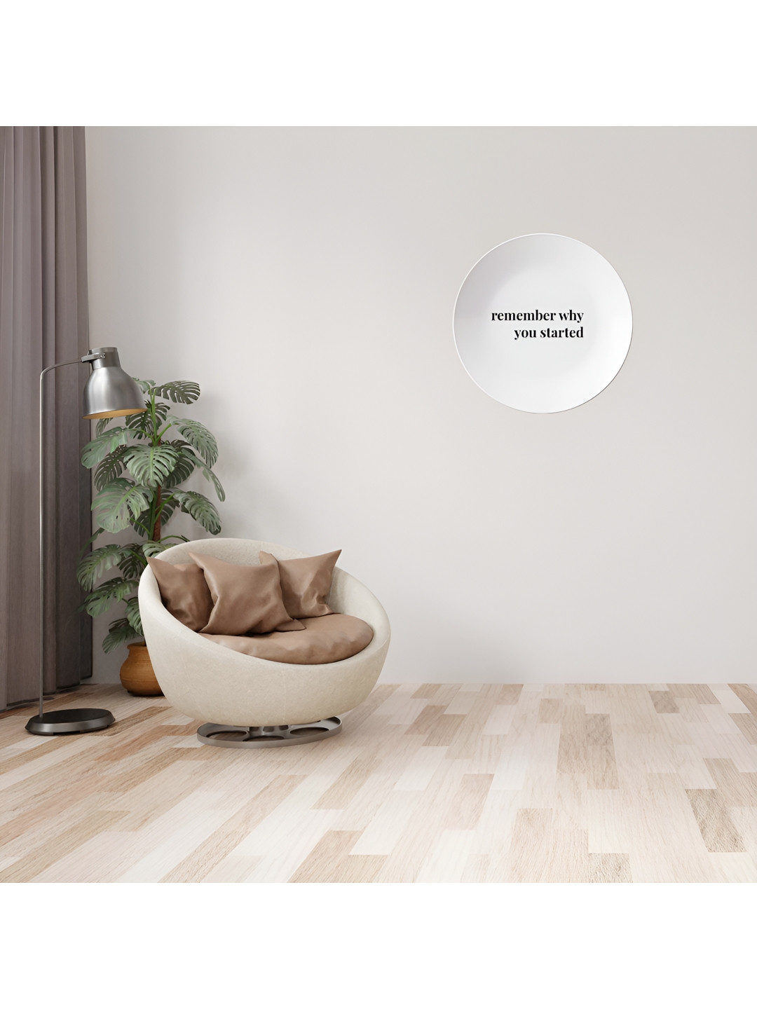 THE QUIRKY HOME Remember Why You Crafted Ceramics Matte Hanging Hall Wall Plates-10In