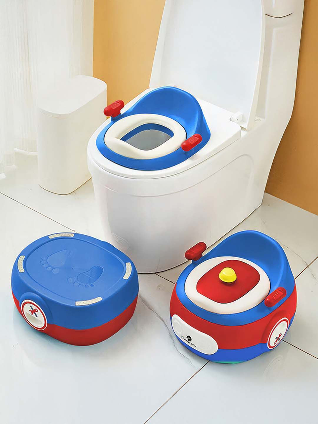 StarAndDaisy Kids 3-in-1 Anti-Slip Potty Seat Removable Pot & Training Chair - Red & Blue