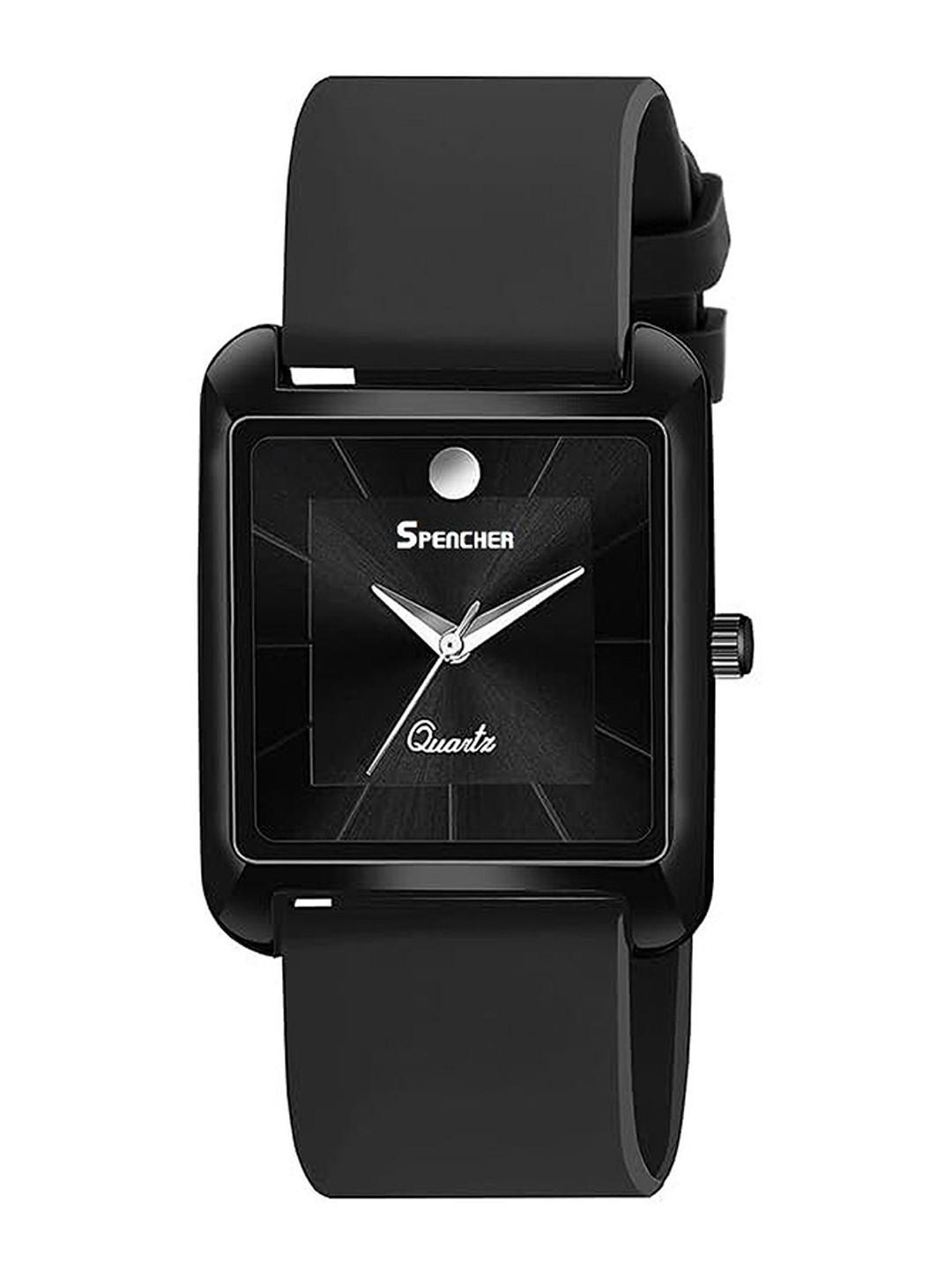 SPENCHER Men Analogue Multi Function Watch SW SMART PVC FULL BLACK PLAIN