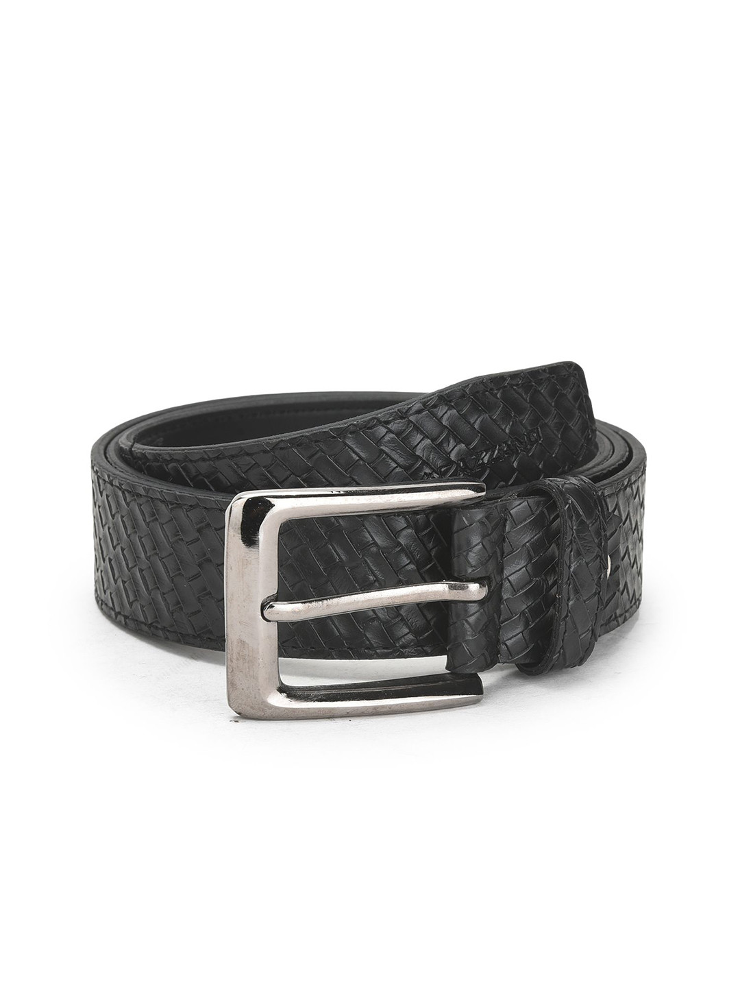 Cazzano Men Textured Wide Belt With A Tang Closure