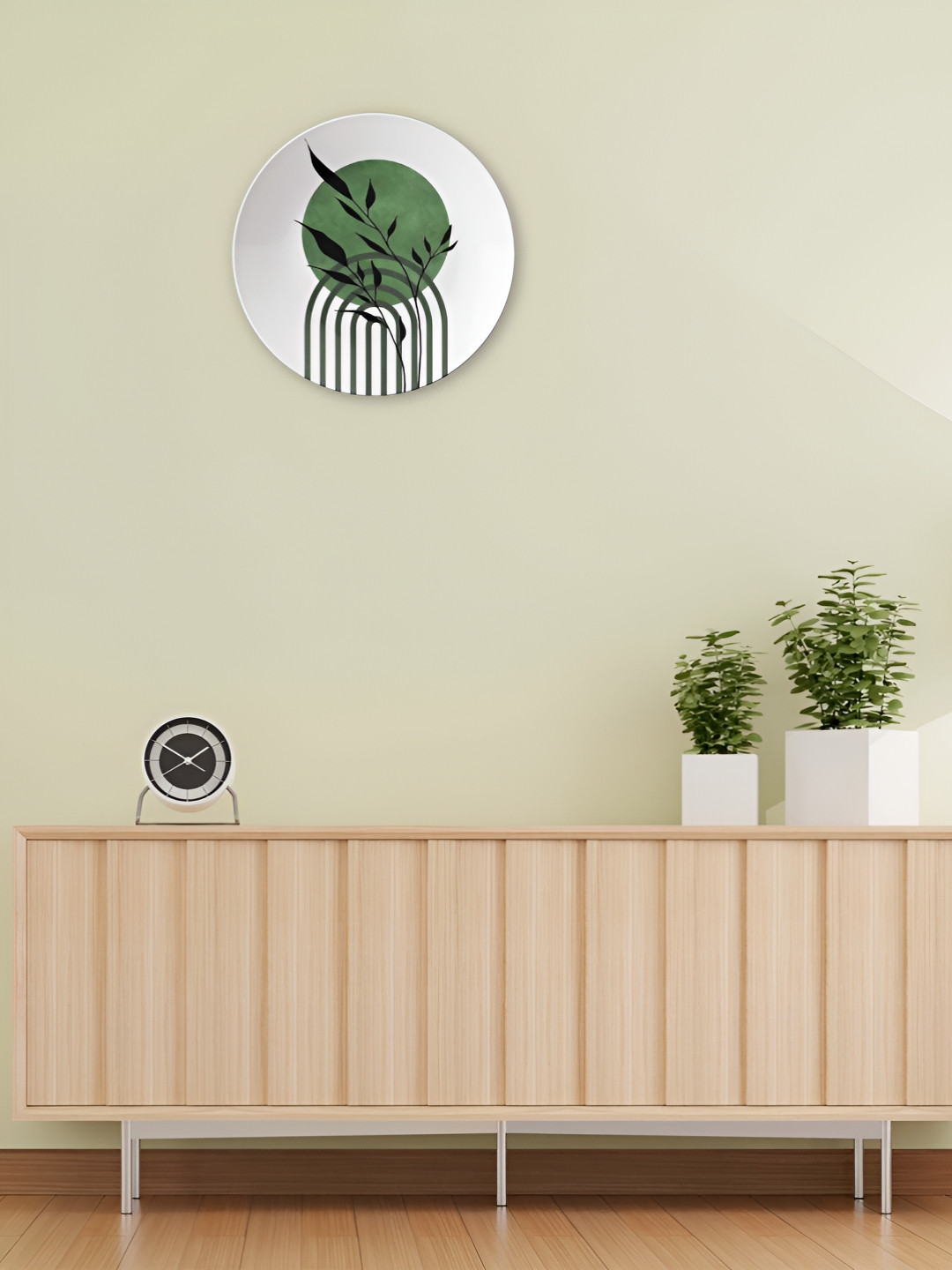 THE QUIRKY HOME Boho Premium Ceramic Bohemian Glossy Hanging Hall Wall Plates-8In