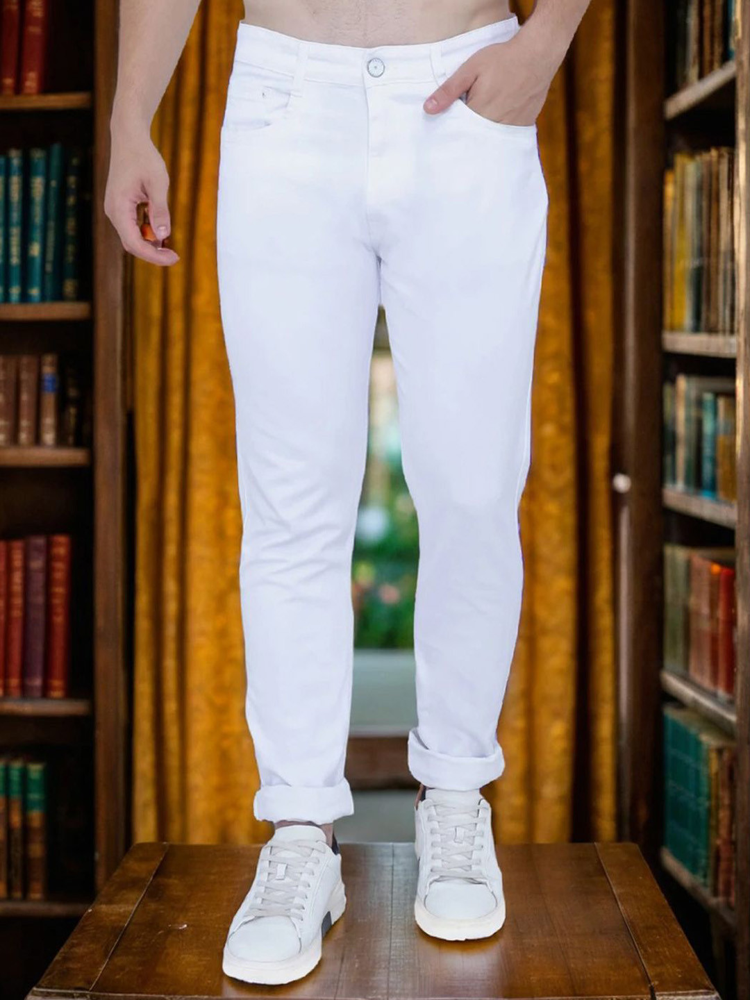 AWACK Men Comfort Regular Fit High-Rise Super Stretchable Jeans