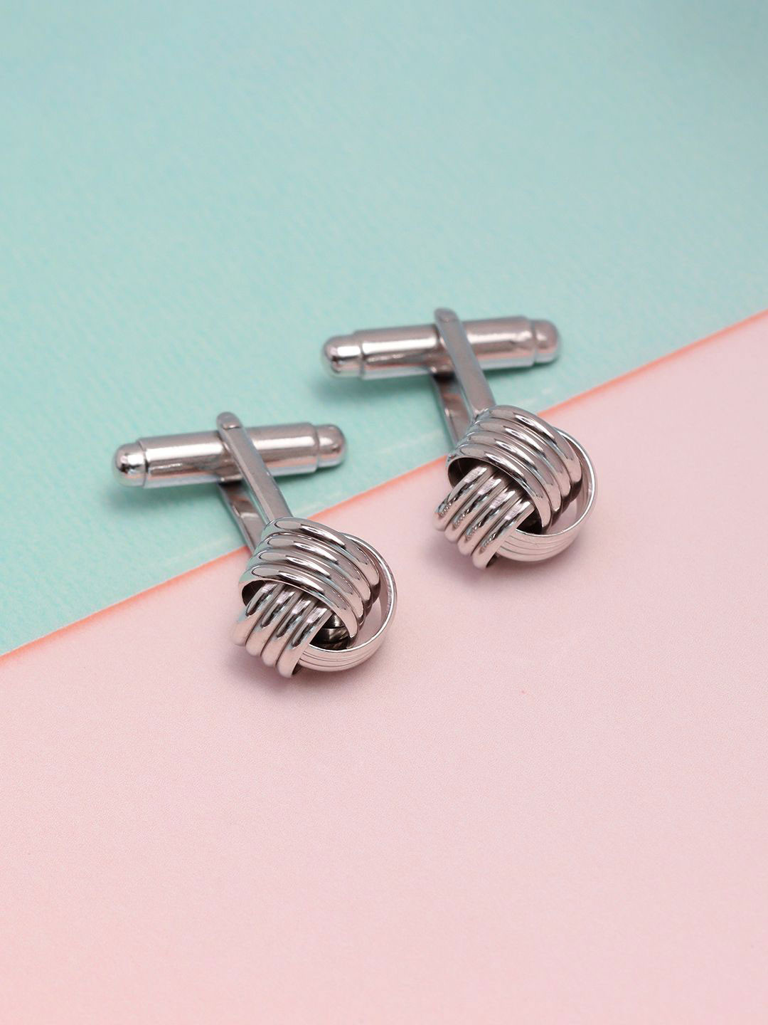 LeCalla Men Silver Italian Design Cufflink