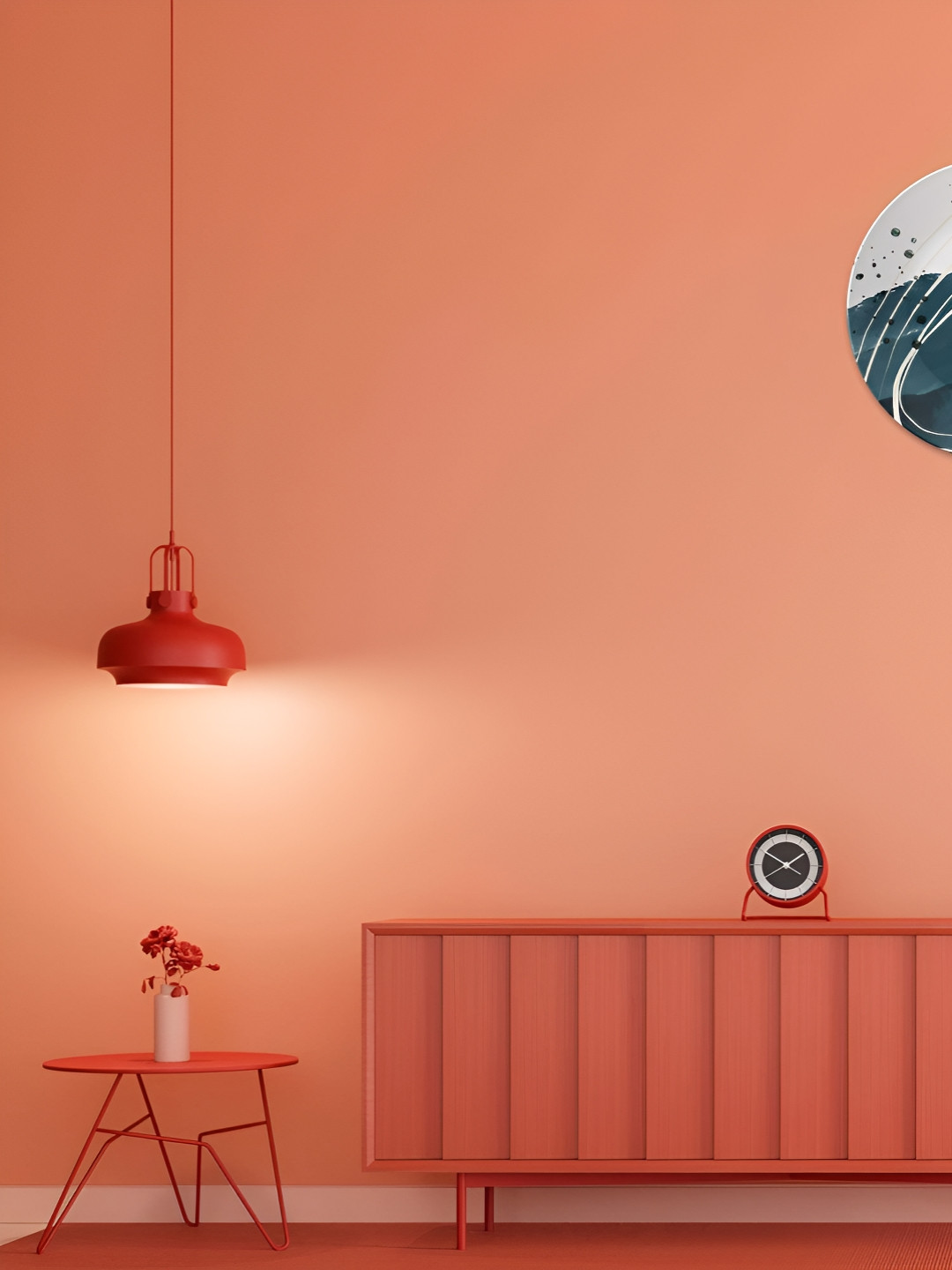 THE QUIRKY HOME Contemporary Painted Disc Premium Decorative Glossy Wall Plates-8In