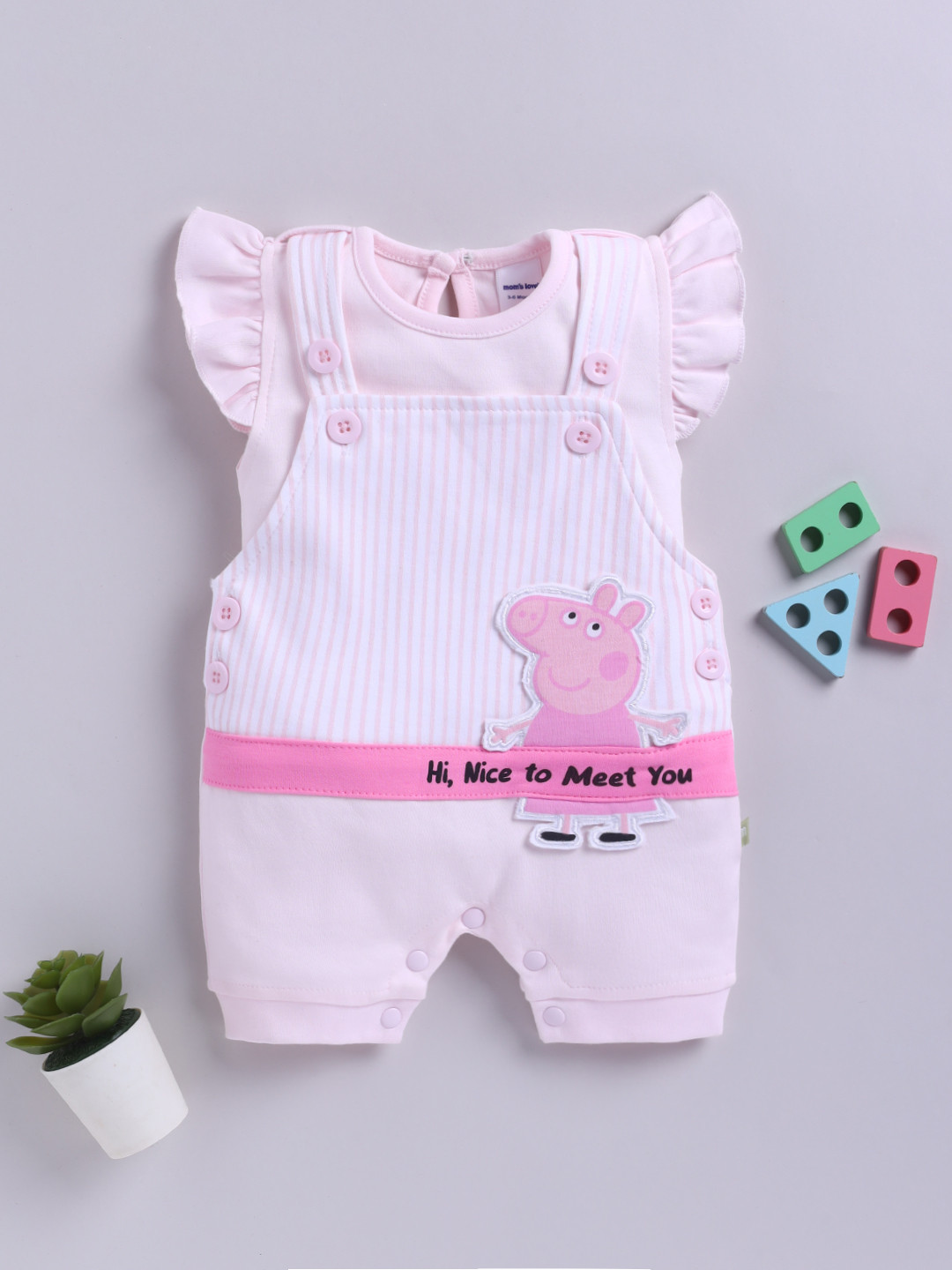 Moms Love Infant Girls Peppa Pig Pure Cotton Rompers