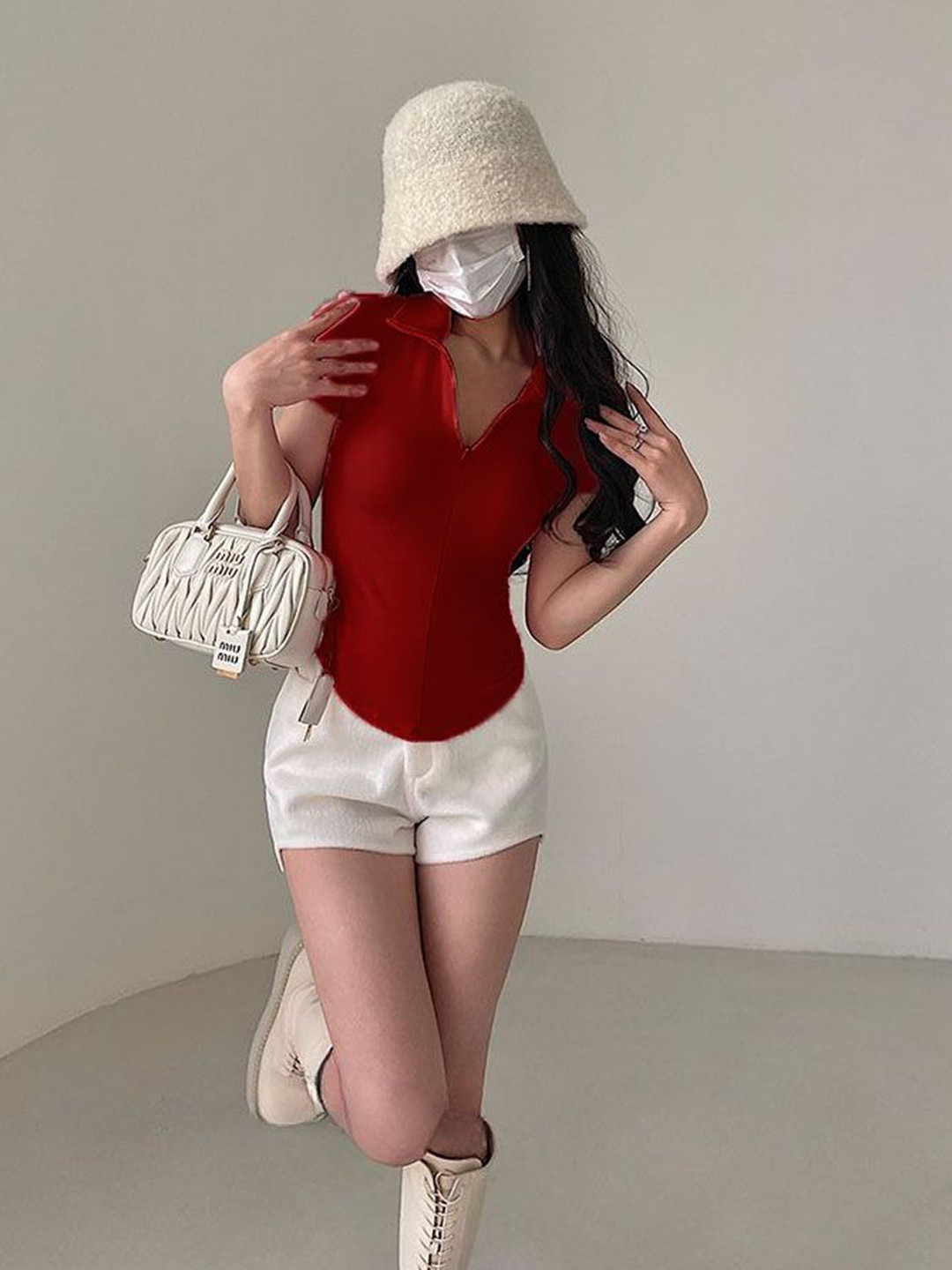 Istyle Can Women Solid Short Sleeve Casual Crop Top