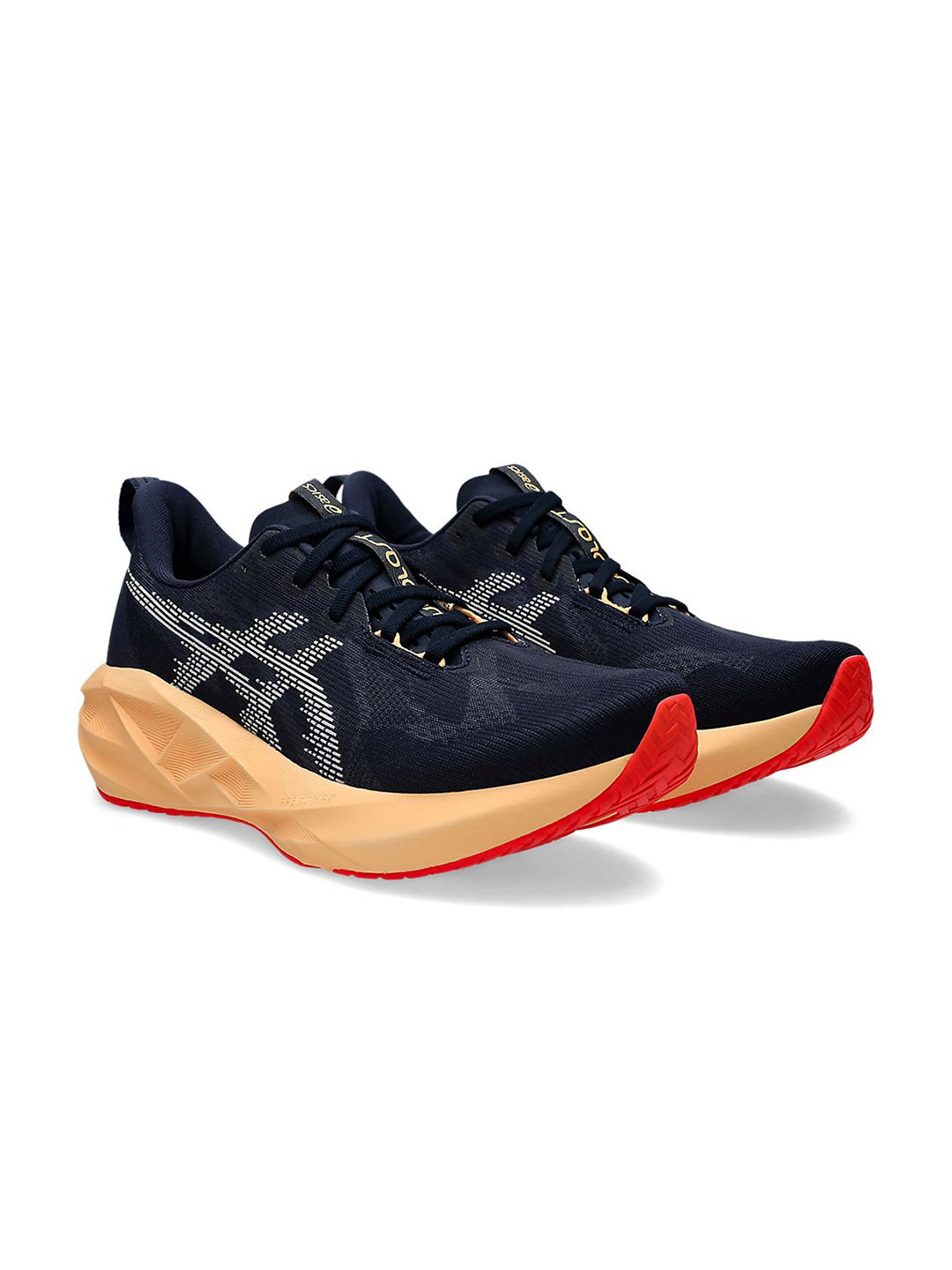 ASICS Novablast 5 Men Textured Round Toe Lace Ups Running Shoes