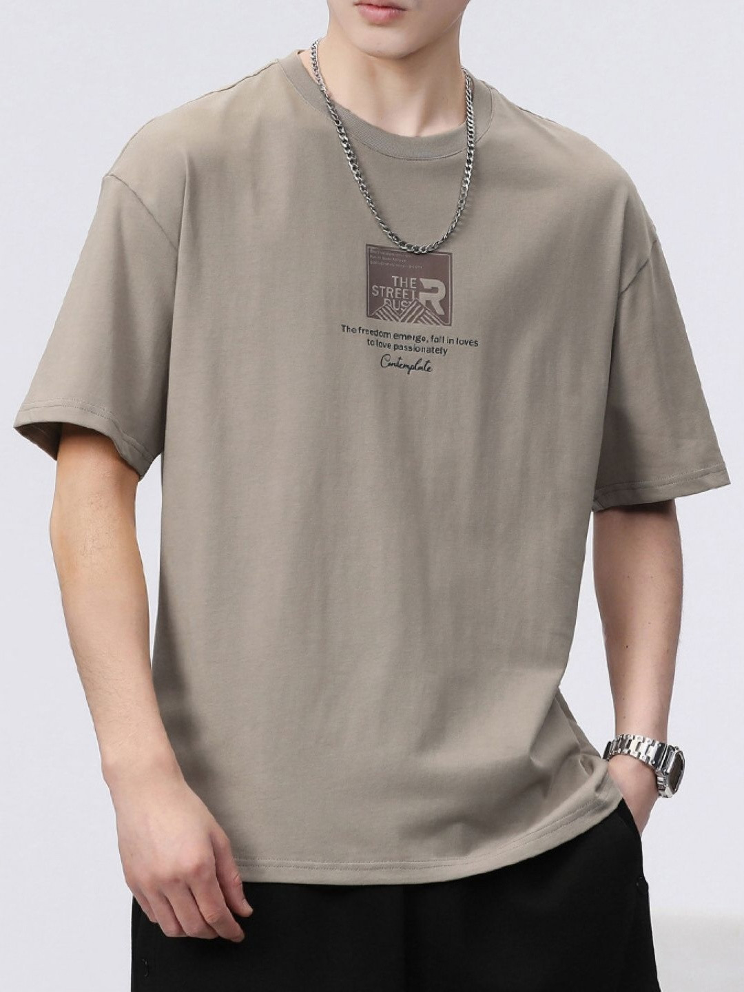 Relaxed Fit Typography Printed T-shirt